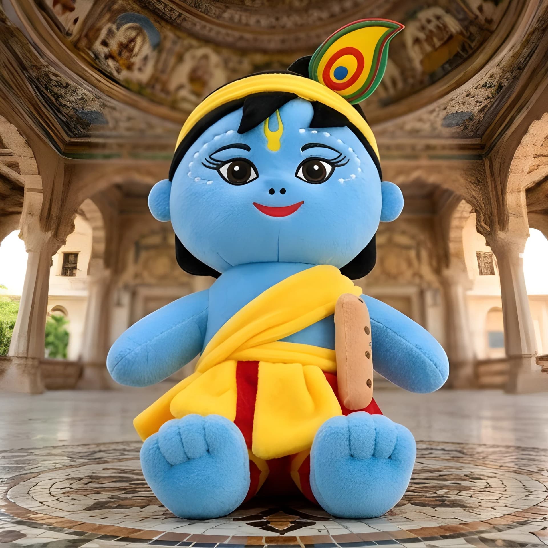 Bal Gopal Soft Toy with Murli – Kanha Ji Plush Doll | 14 Inch – murlidhar krishna soft toy