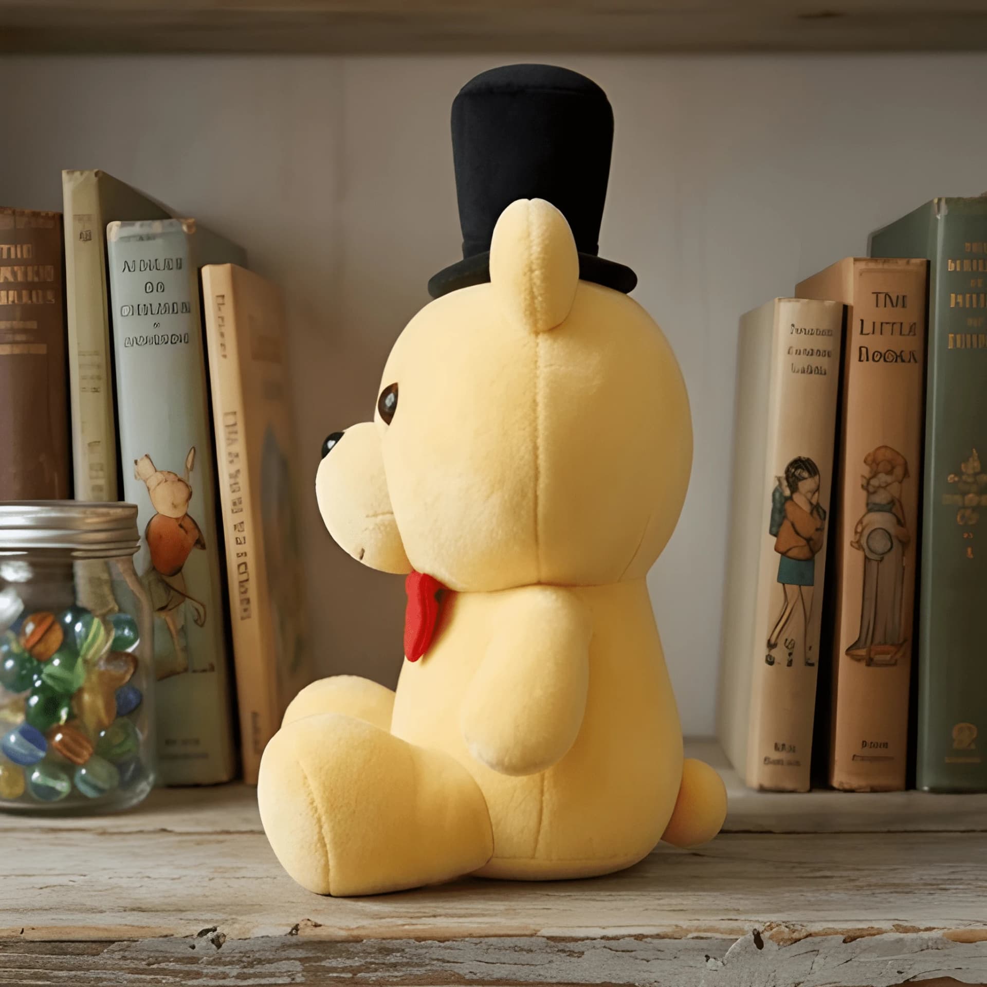 Teddy Bear Soft Toy – Yellow Plush Bear with Hat & Bow | 16 Inch – teddy bear plush toy