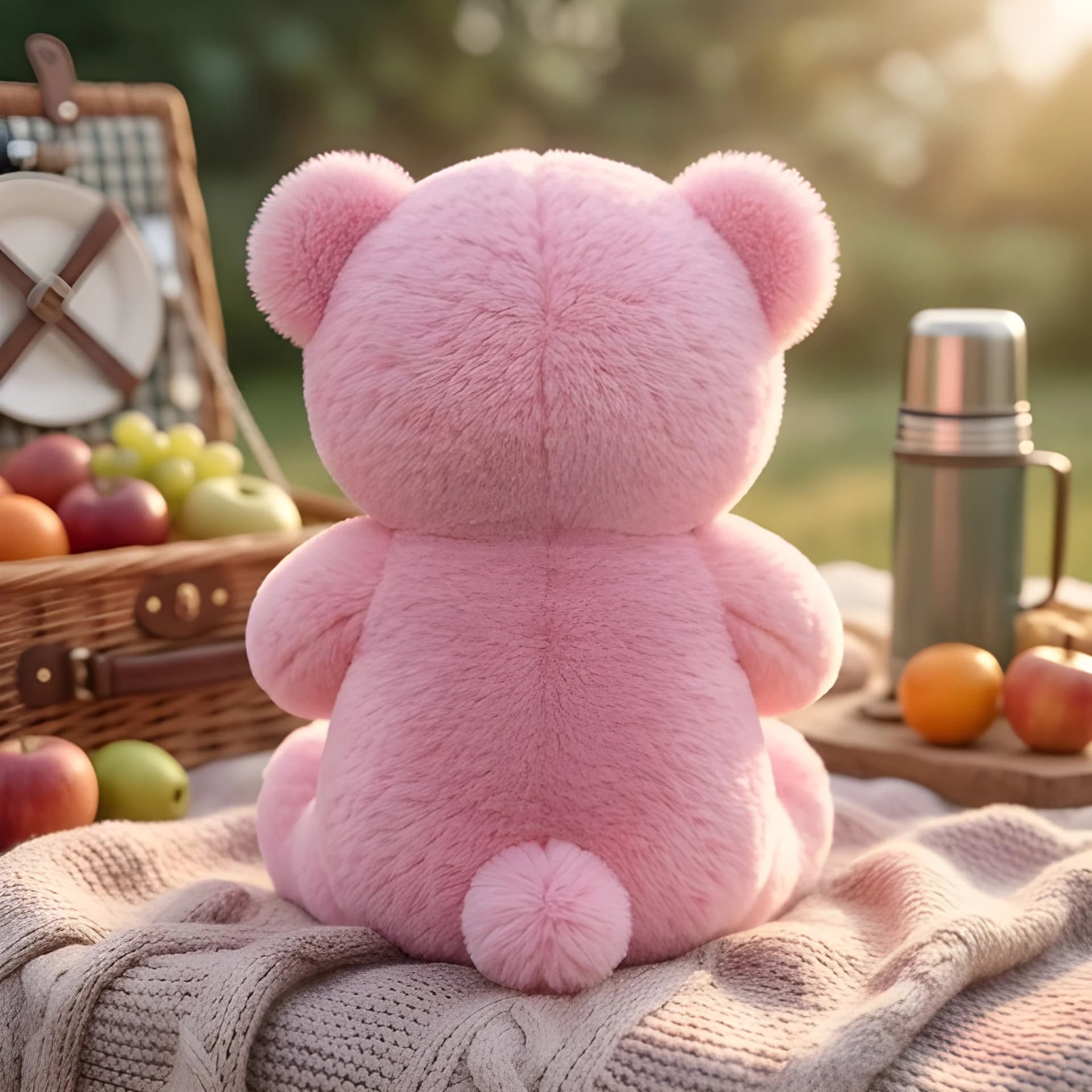 Strawberry Teddy Bear Soft Toy – Pink Plush Bear | 24 Inch – strawberry teddy plush