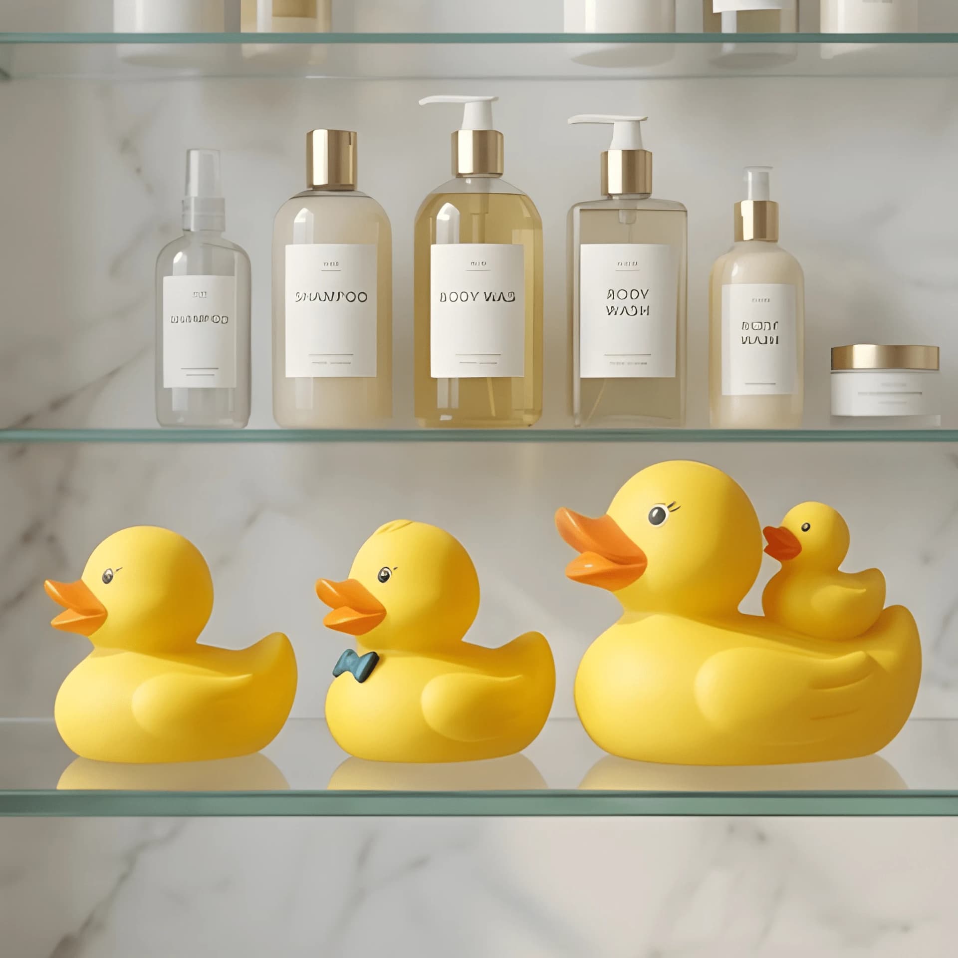 Duck Bath Toy Set – Cute Yellow Rubber Ducks for Baby Bath Time – bath toys for kids