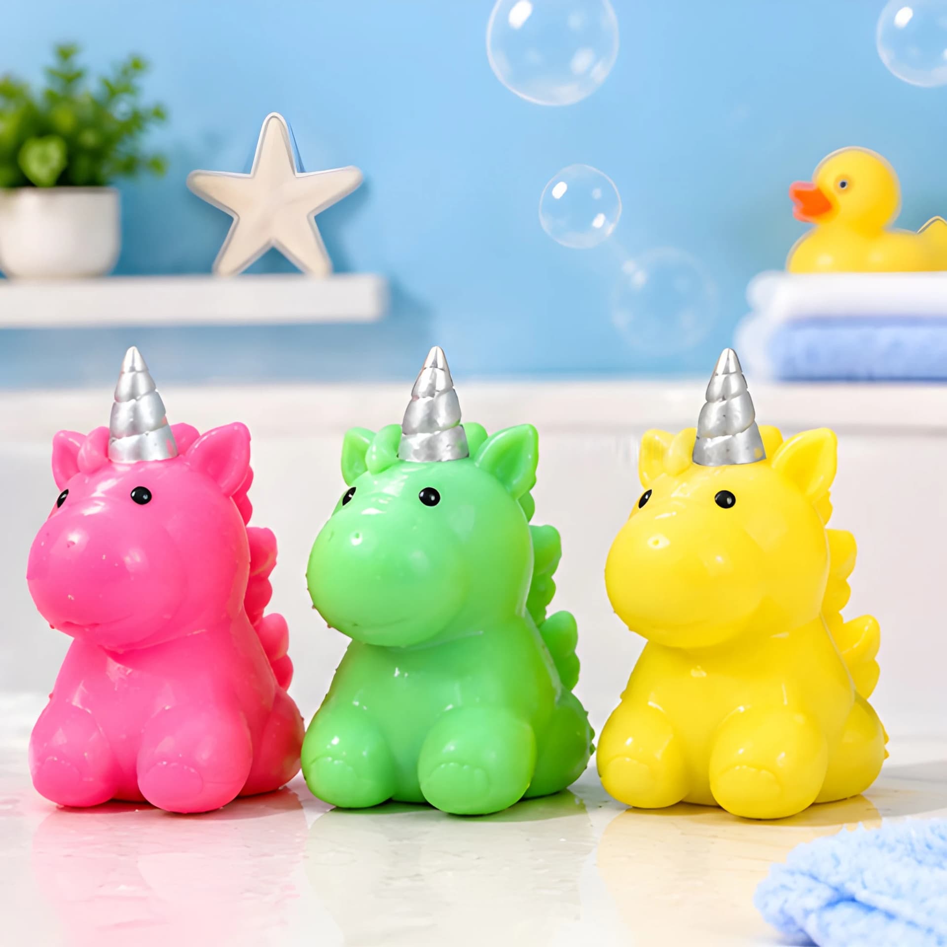 Unicorn Bath Toy Set – Colourful Water Play Toys