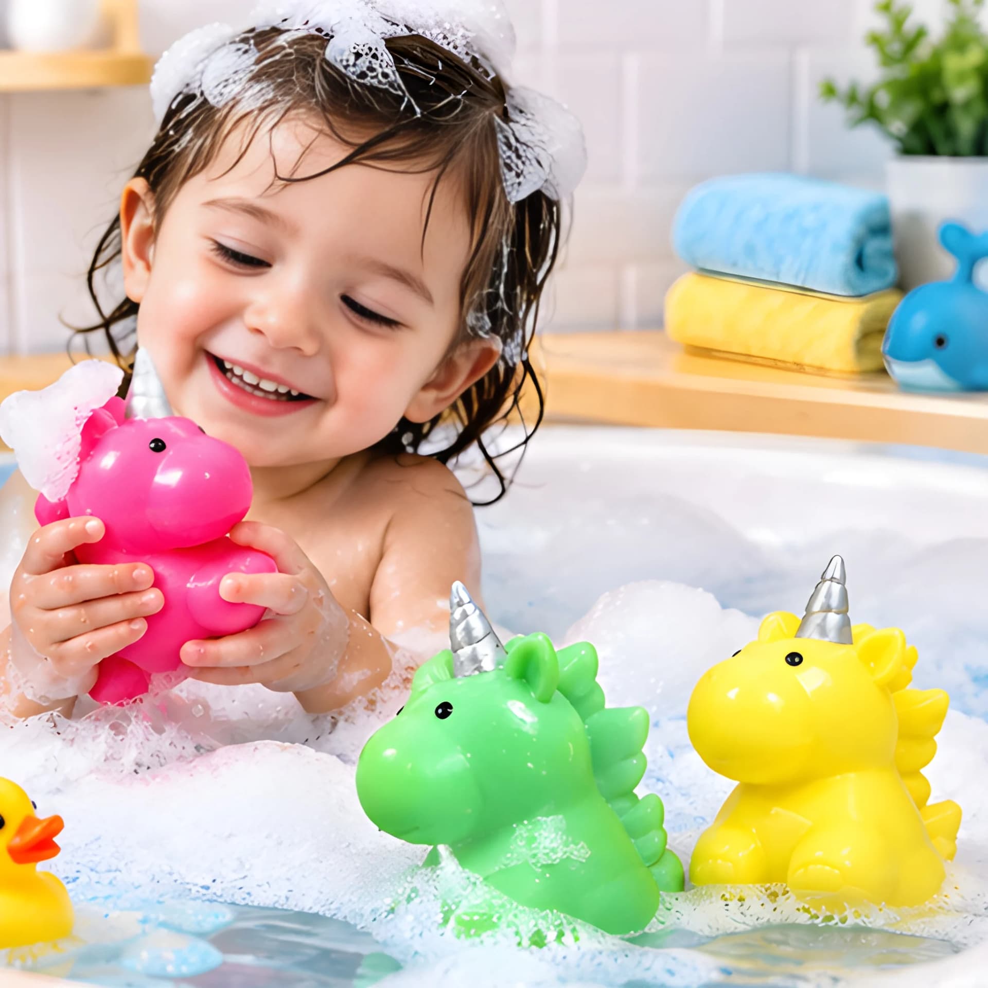 Unicorn Bath Toy Set – Colourful Water Play Toys – water toys