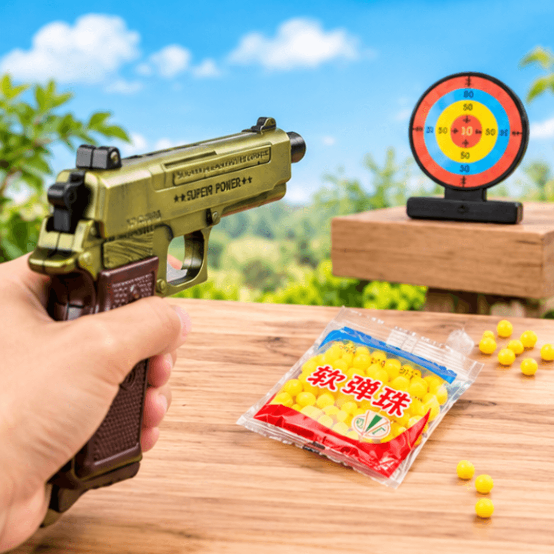 Shooting Toy – Bullet Toy Gun with Target Board & Soft Pellets – view 2