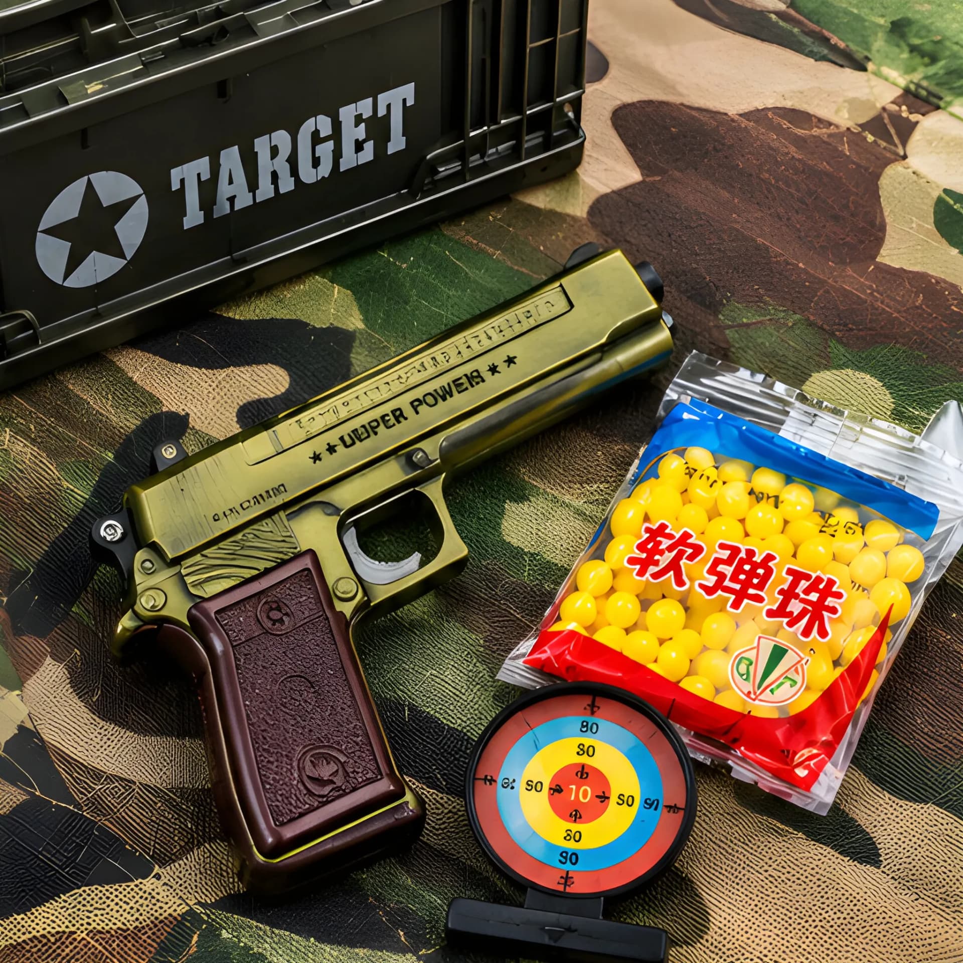 Shooting Toy – Bullet Toy Gun with Target Board & Soft Pellets – view 3