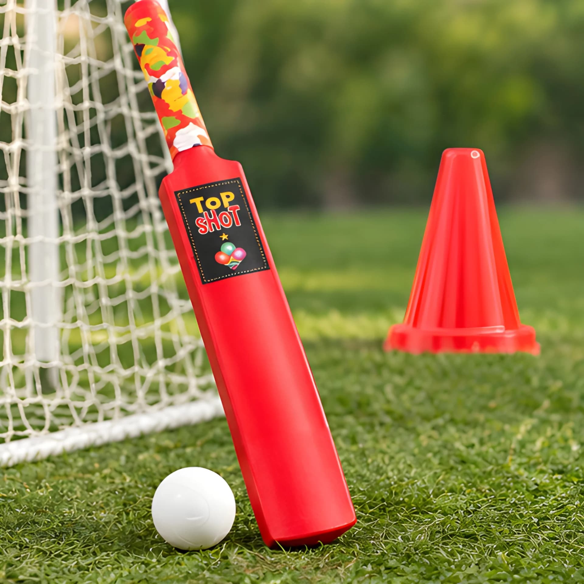 Plastic Cricket Bat with Ball – Colourful Cricket Bat for Kids – view 7