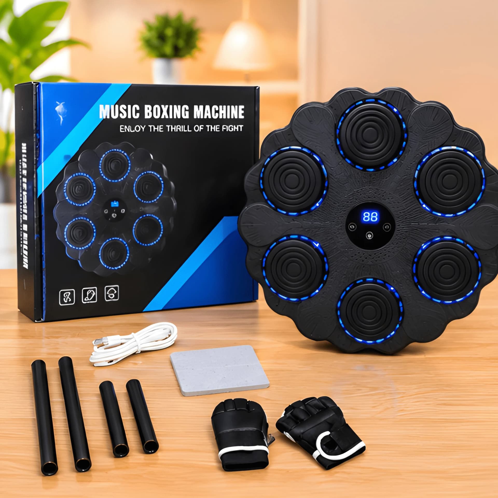 Punch Power Machine for Kids – LED Boxing Target with Music & Score Display – boxing punching machine