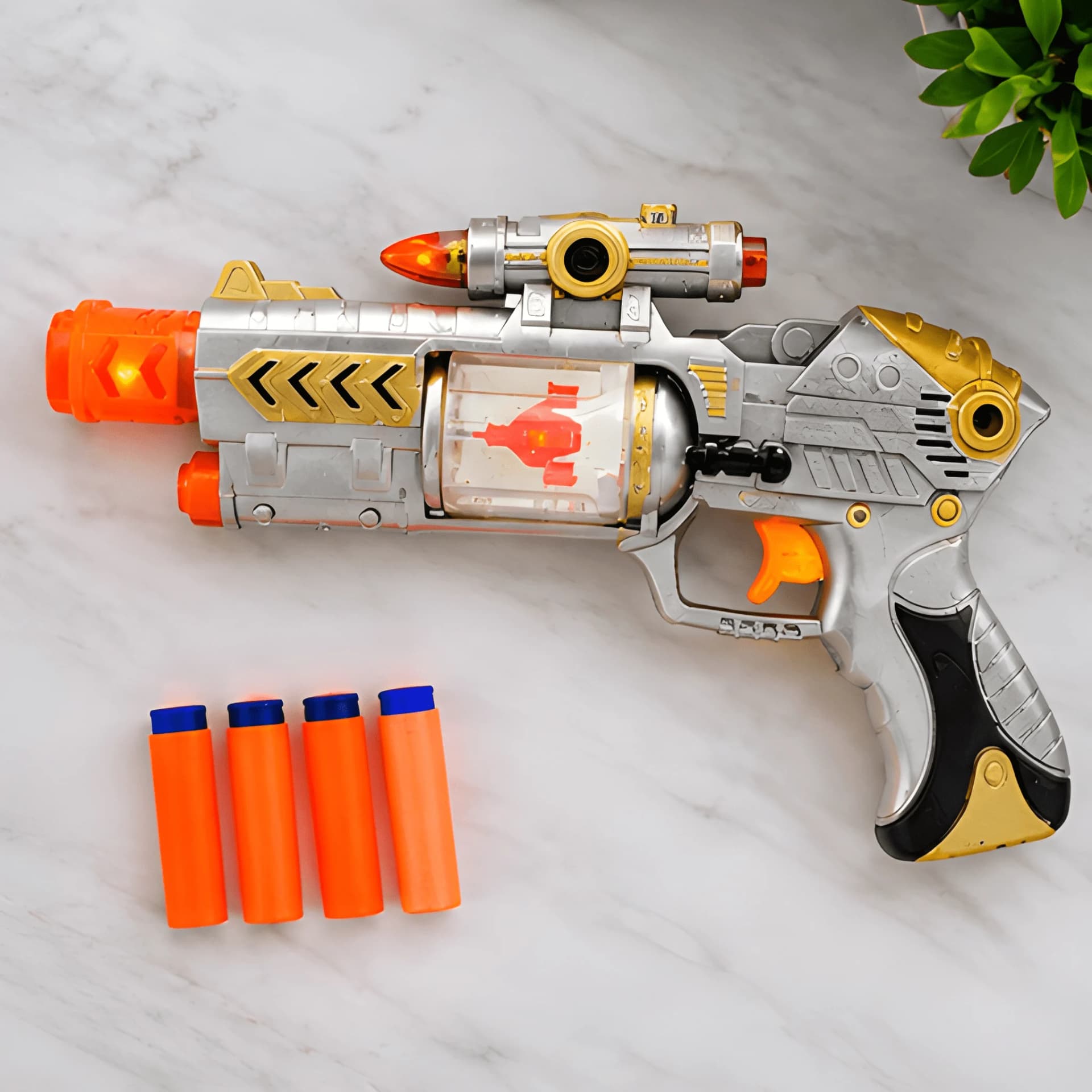 Laser Gun for Kids – Army Style Toy with Light, Sound & Vibration – light and sound toy gun
