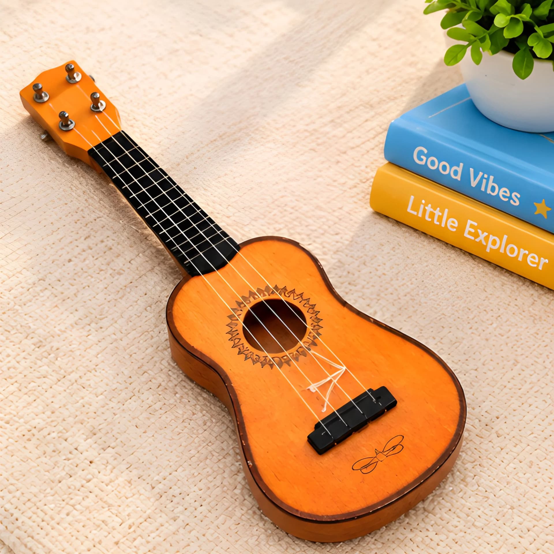 Classic Guitar Toy for Kids – Wooden Design Musical Instrument – view 2