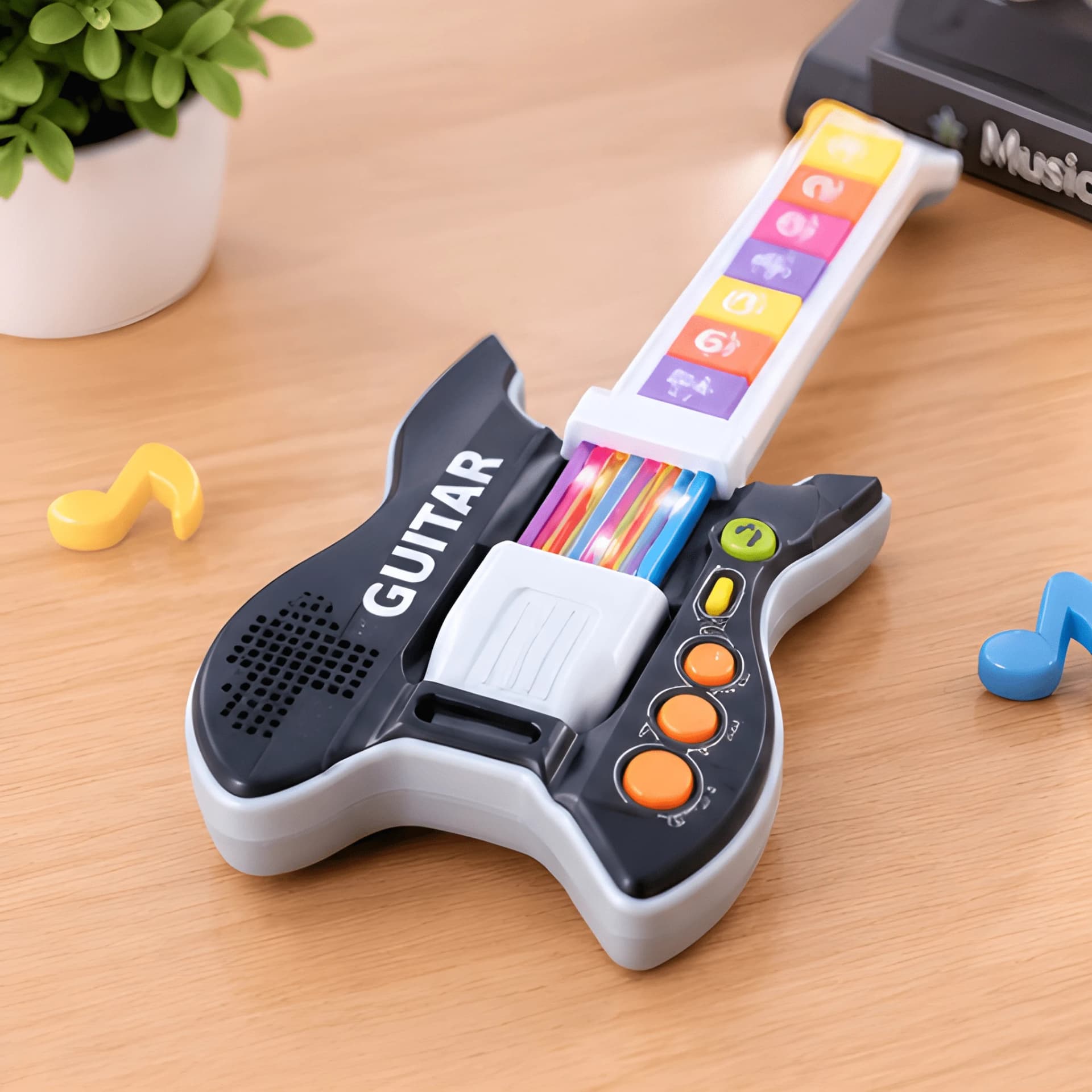 Kids Electric Guitar Toy – Number Keys, Music & Light Effects – guitar toy for kids