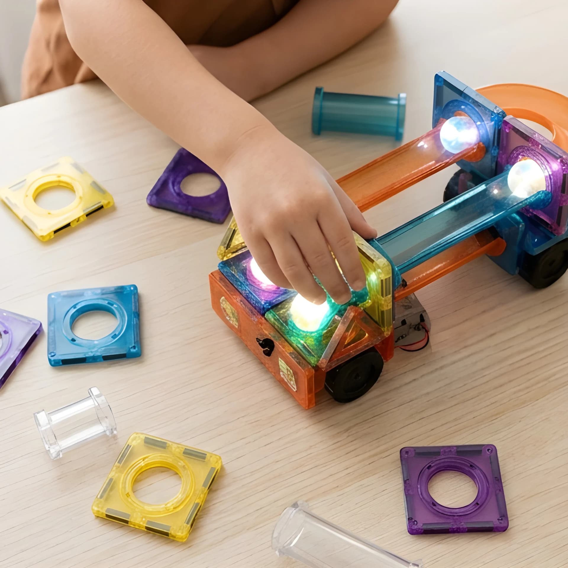 Magnetic Blocks – Light-Up 3D Building Set for Kids – magnetic tile