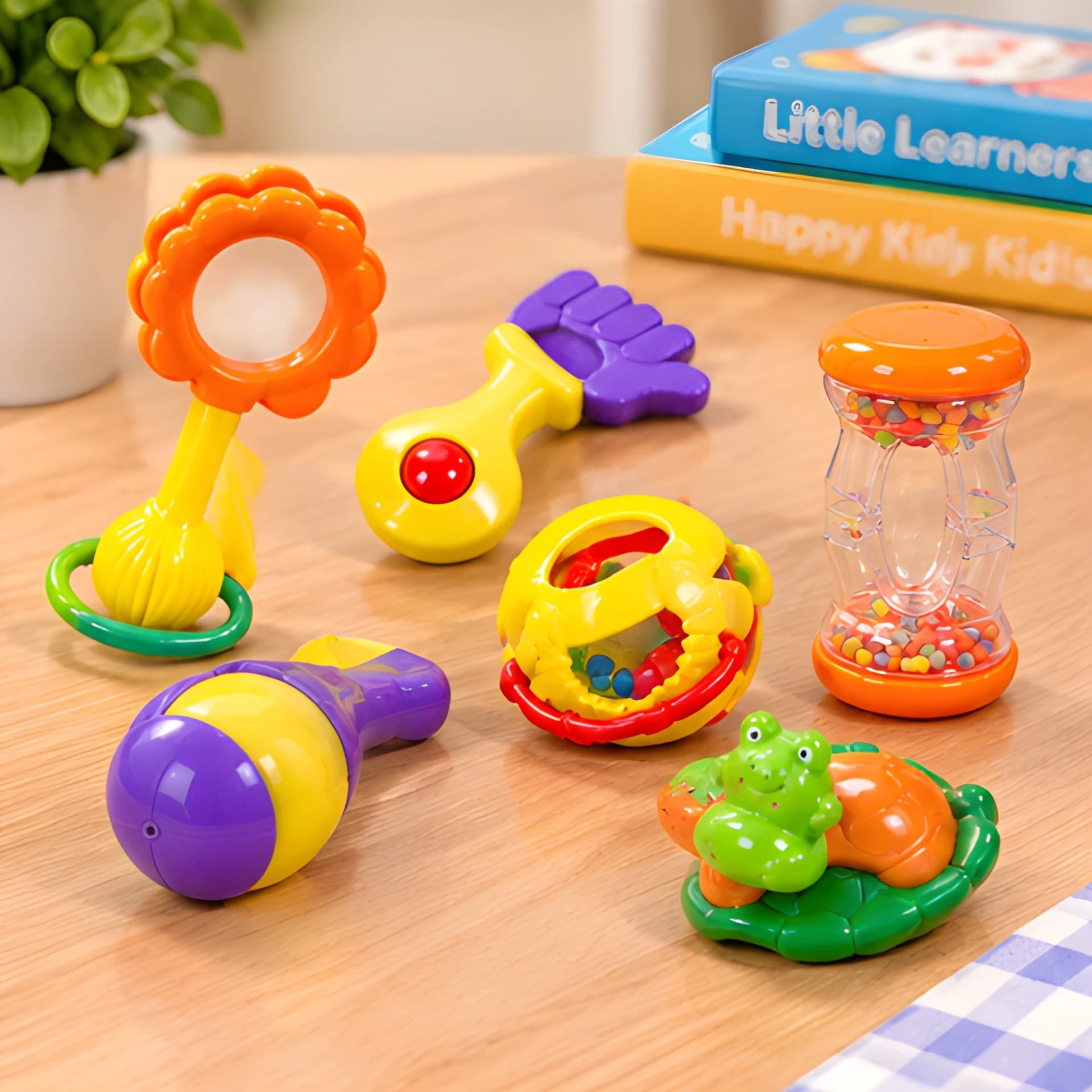 Baby Rattle Set – 7-Piece Infant Toy Collection for Newborns