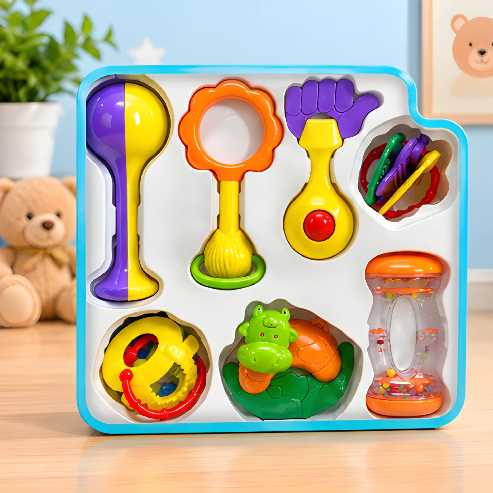 Baby Rattle Set – 7-Piece Infant Toy Collection for Newborns – infant rattle set