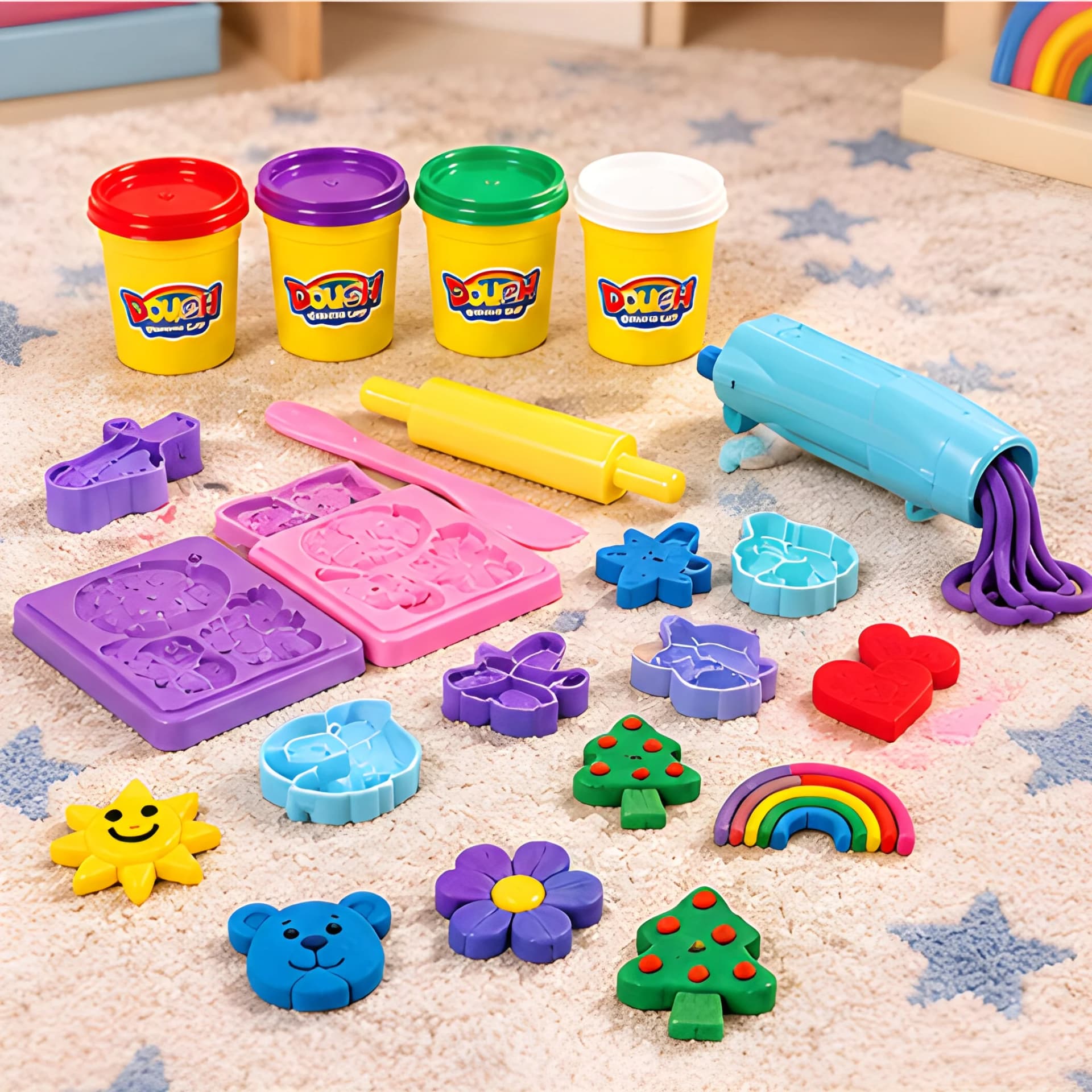 Creative Clay Dough Set for Kids – Moulds, Tools & Colourful Clay – clay set for kids
