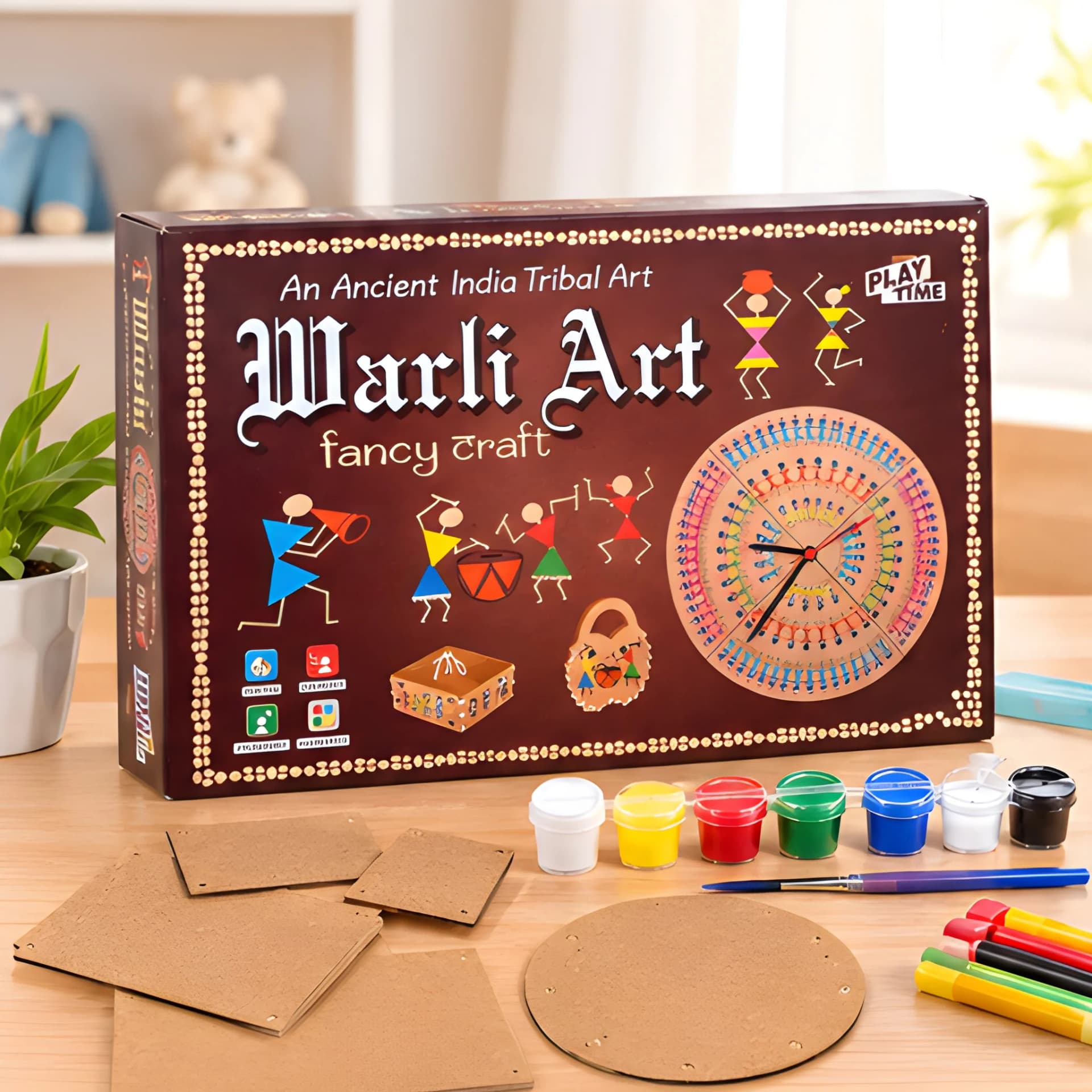 Warli Art Painting Set for Kids – Creative Folk Art Paint Kit