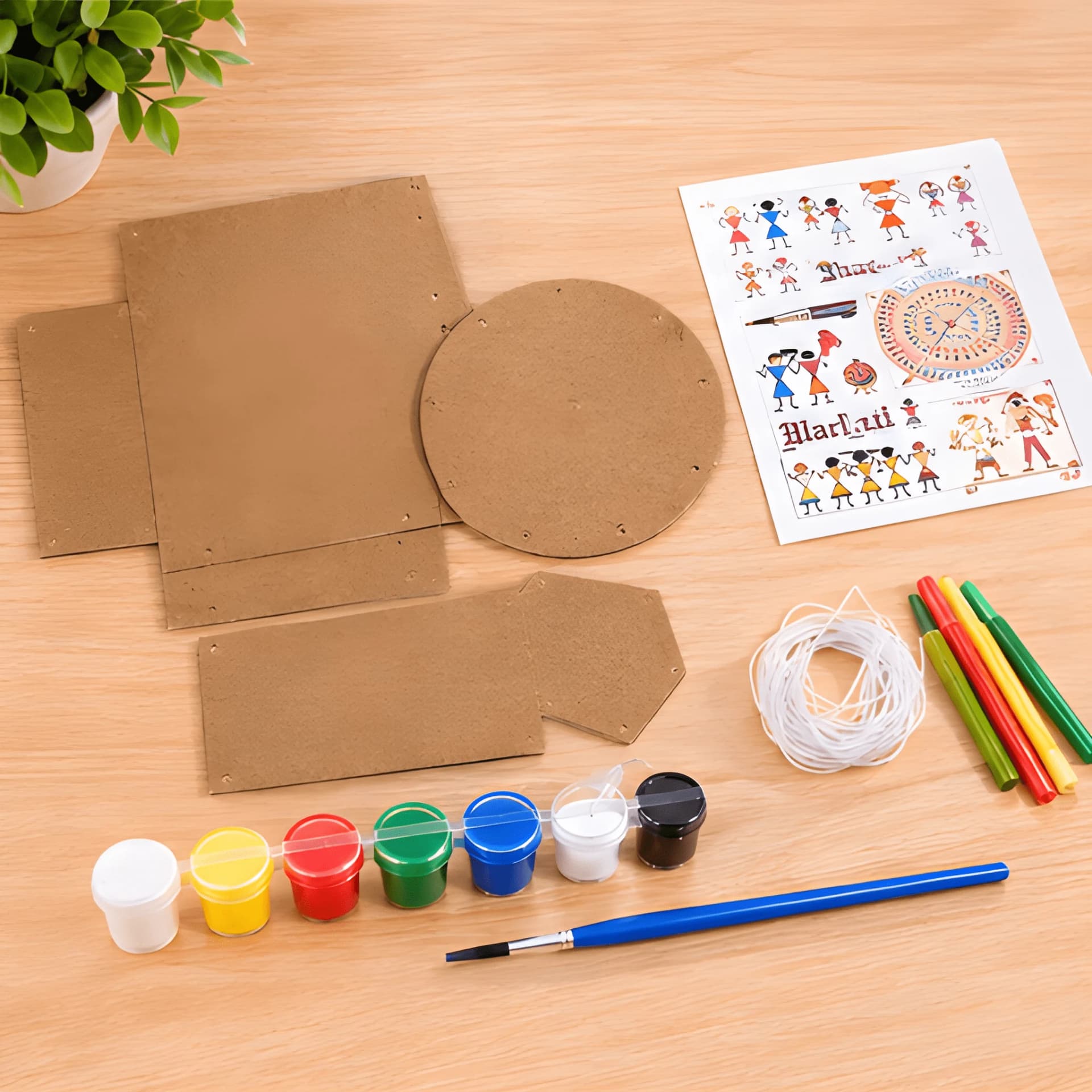 Warli Art Painting Set for Kids – Creative Folk Art Paint Kit – diy folk art