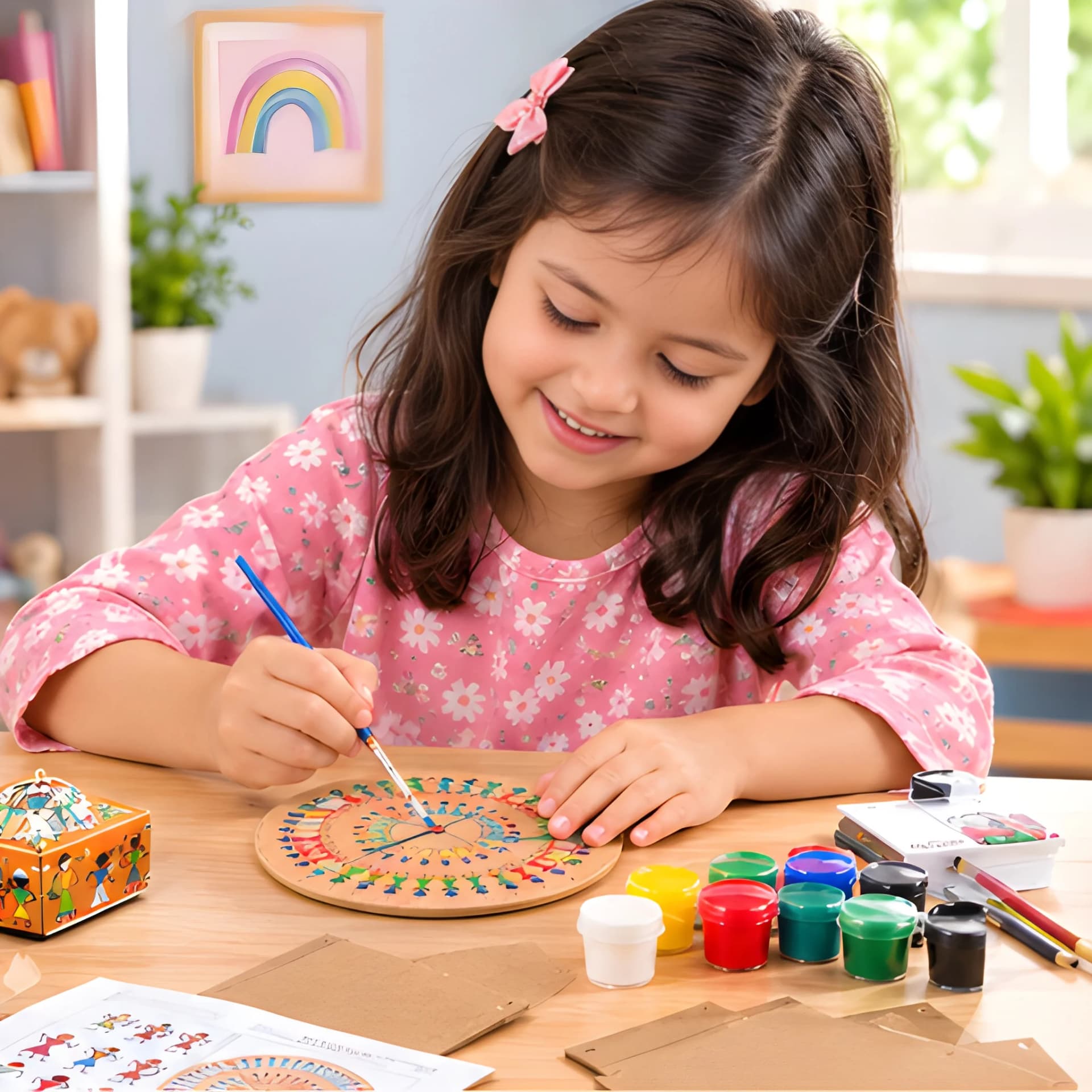 Warli Art Painting Set for Kids – Creative Folk Art Paint Kit – warli painting set