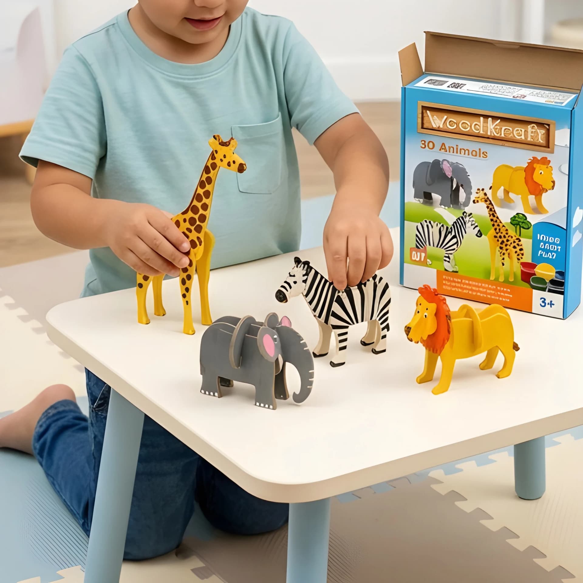 Animal Art & Craft Kit for Kids – 3D Painting & Safari Animals – animal craft kit for kids