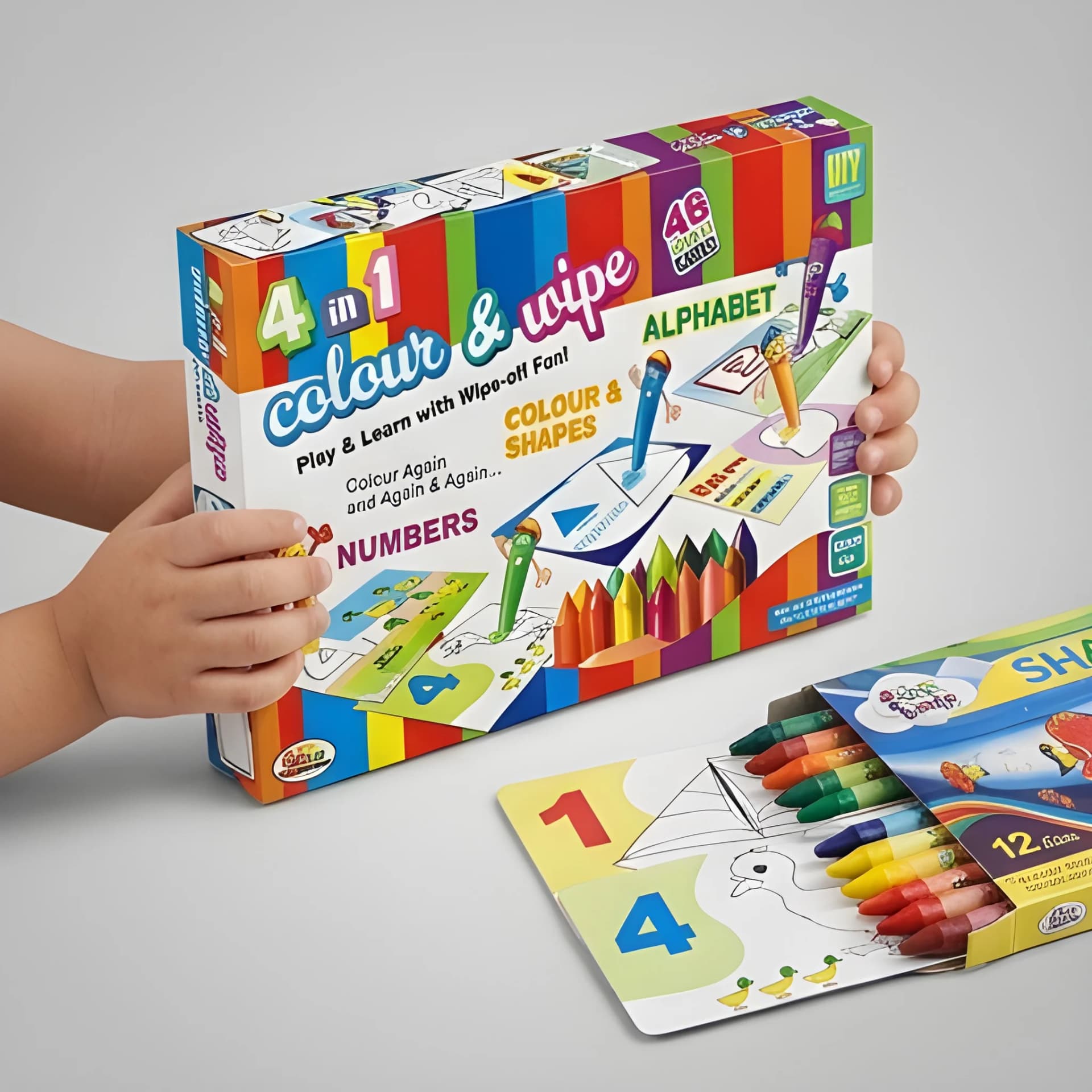 Reusable Activity Book for Kids – Colour, Wipe, Learn & Practice