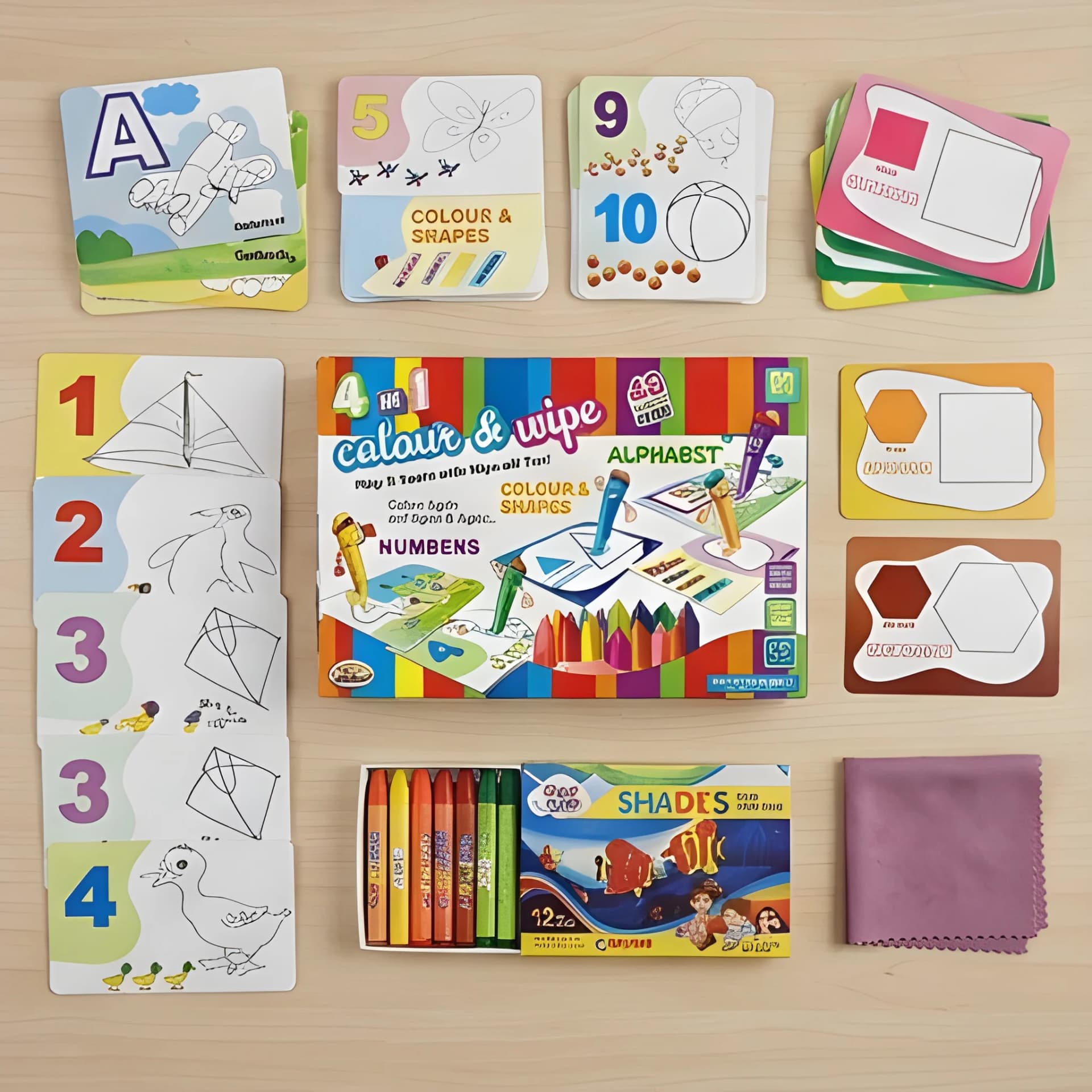 Reusable Activity Book for Kids – Colour, Wipe, Learn & Practice – educational activity book