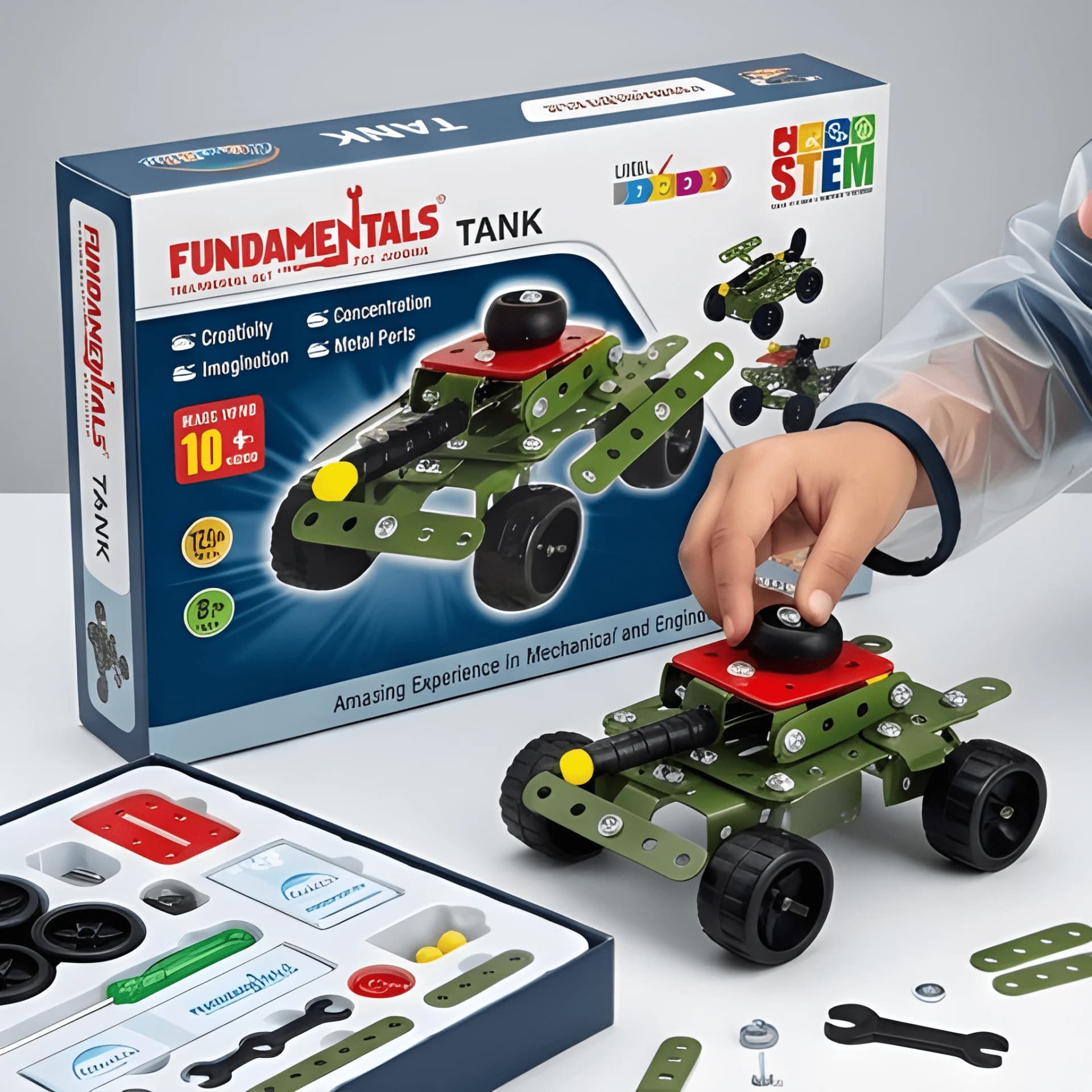 DIY Tank STEM Kit for Kids – Mechanical Building & Engineering Toy