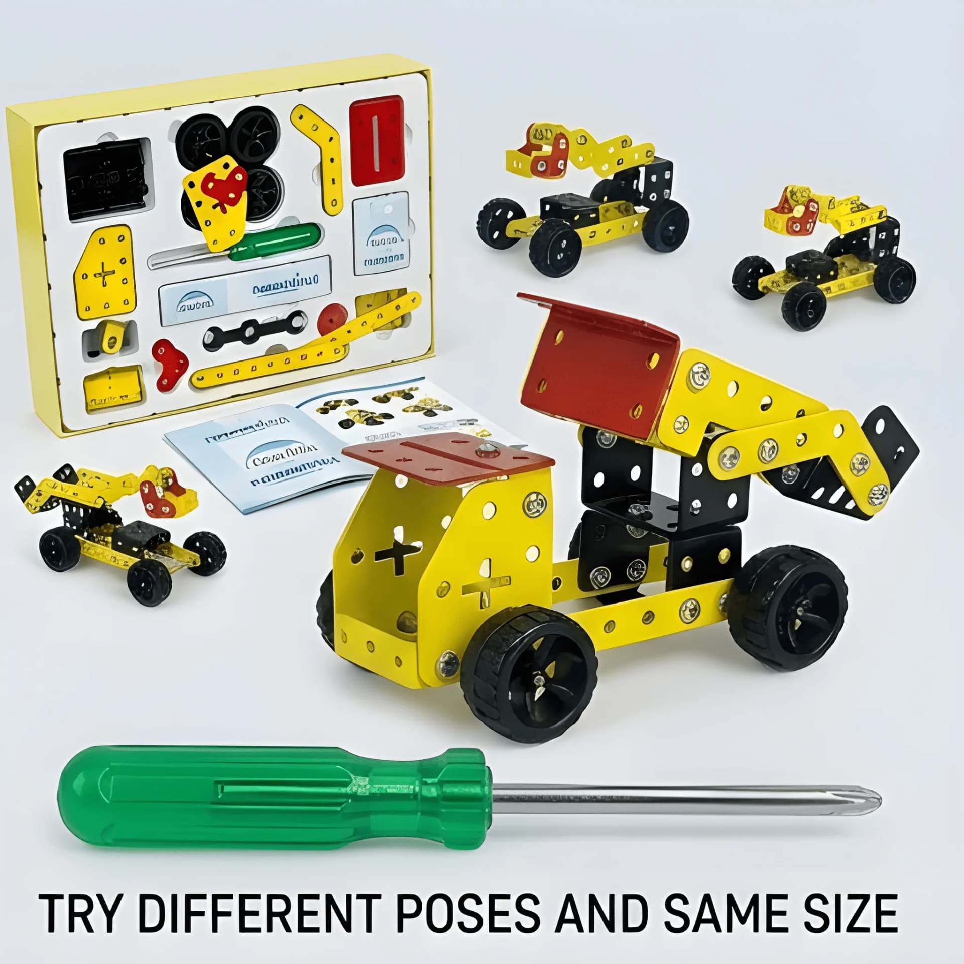 Build Crane & JCB – STEM Construction Building Kit for Kids – view 2