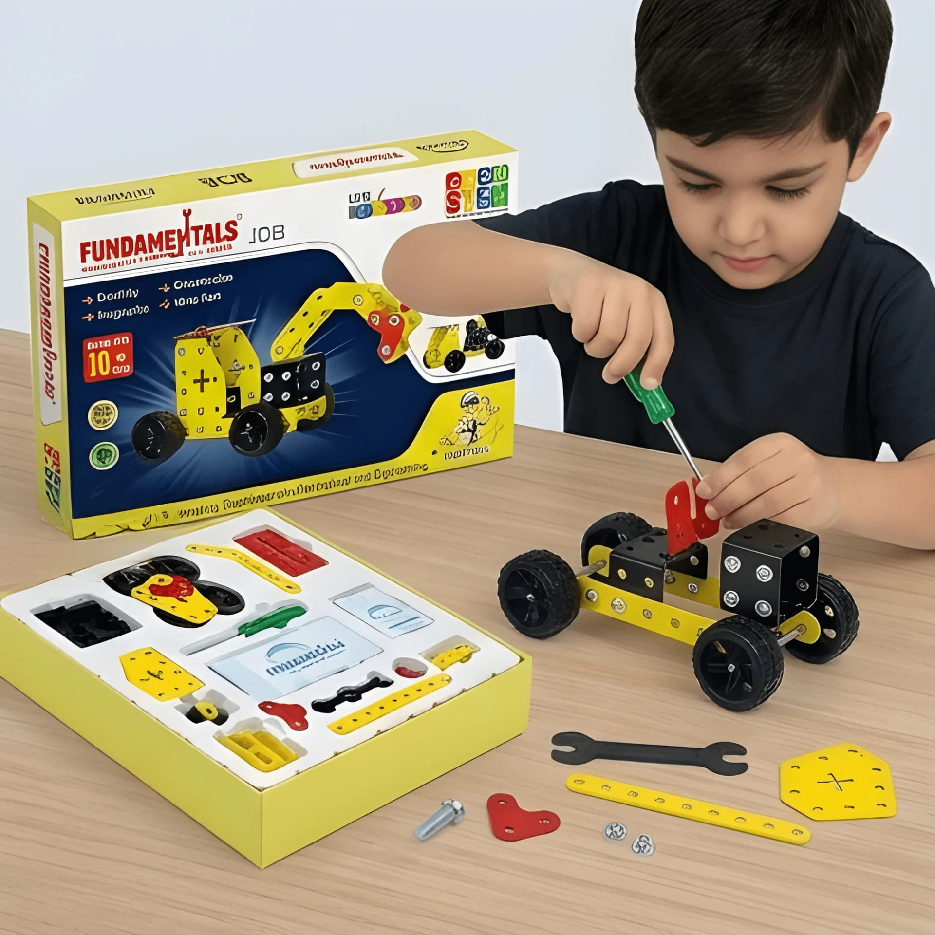 Build Crane & JCB – STEM Construction Building Kit for Kids – crane toy for kids