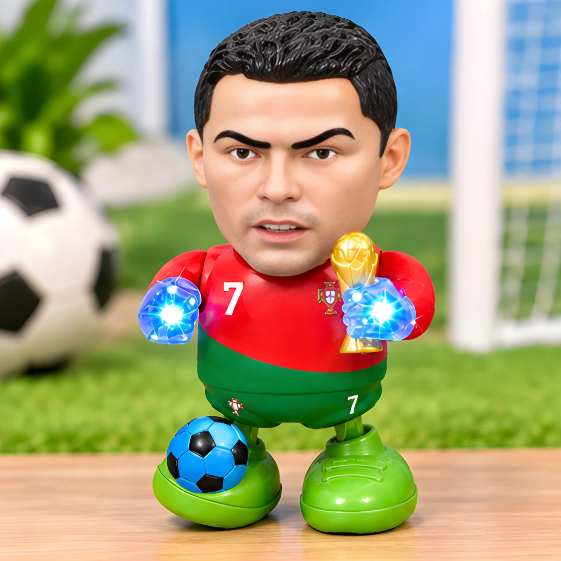 Ronaldo Football Player Toy – Lights & Music Soccer Figure