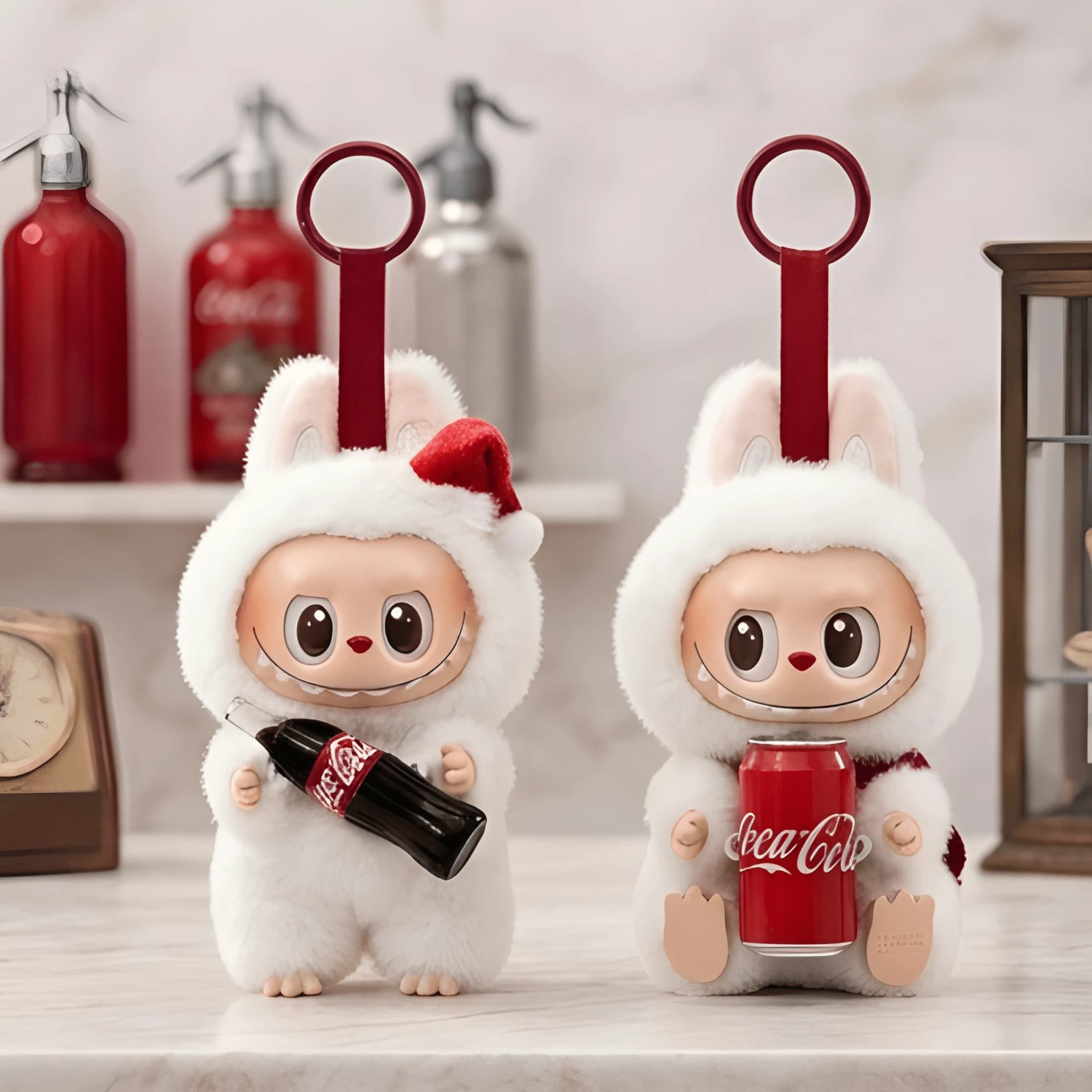 Coca-Cola Labubu Keychain – 2-Piece Collectible Figure Combo