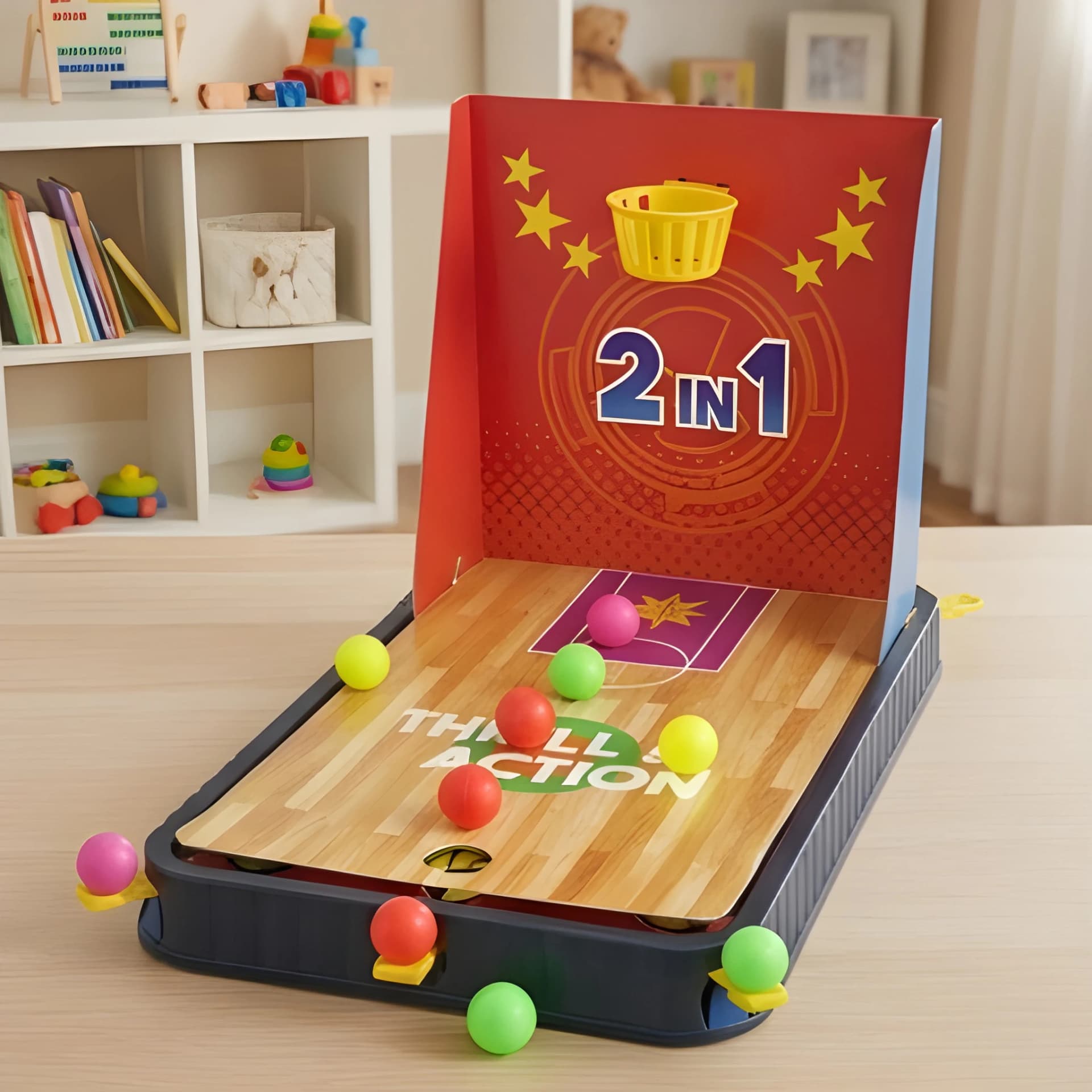Tabletop Sports Game – 2-in-1 Ball Shooting & Skill Play Toy – ball shooting game