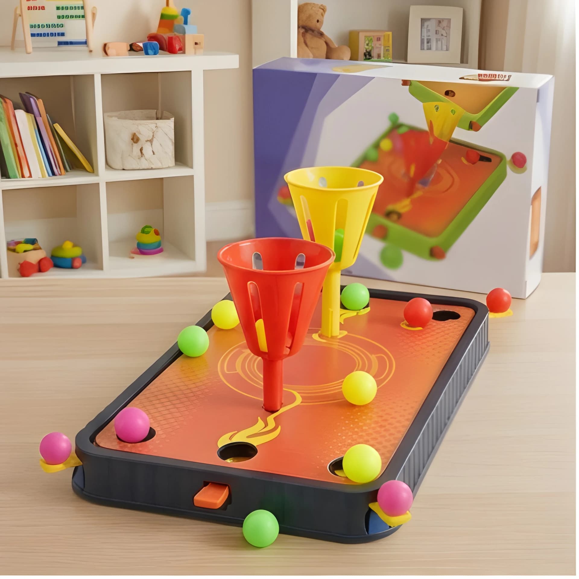 Tabletop Sports Game – 2-in-1 Ball Shooting & Skill Play Toy – indoor sports game