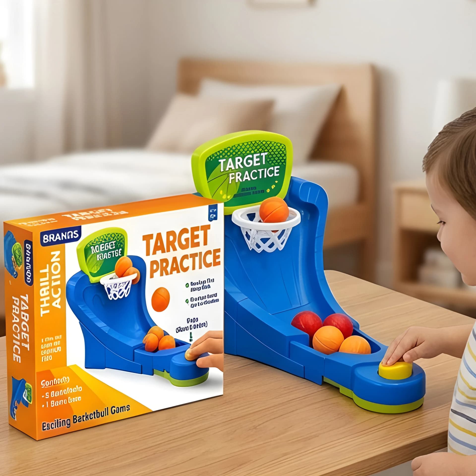 Basketball Indoor Game – Target Practice Mini Hoop Shooting Toy for Kids – mini basketball shooting game