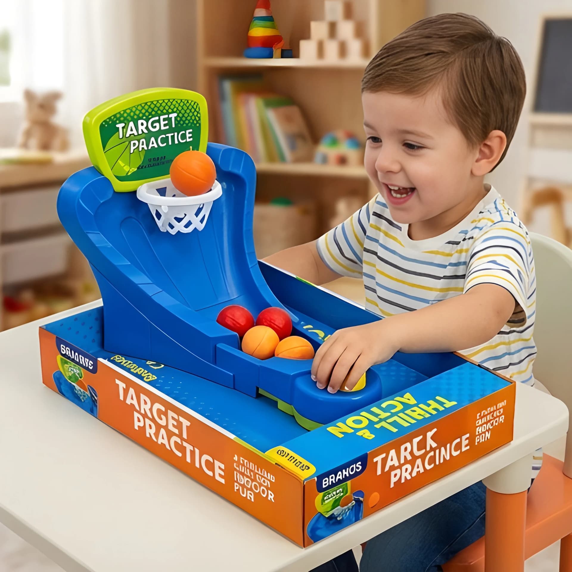 Basketball Indoor Game – Target Practice Mini Hoop Shooting Toy for Kids – indoor basketball game
