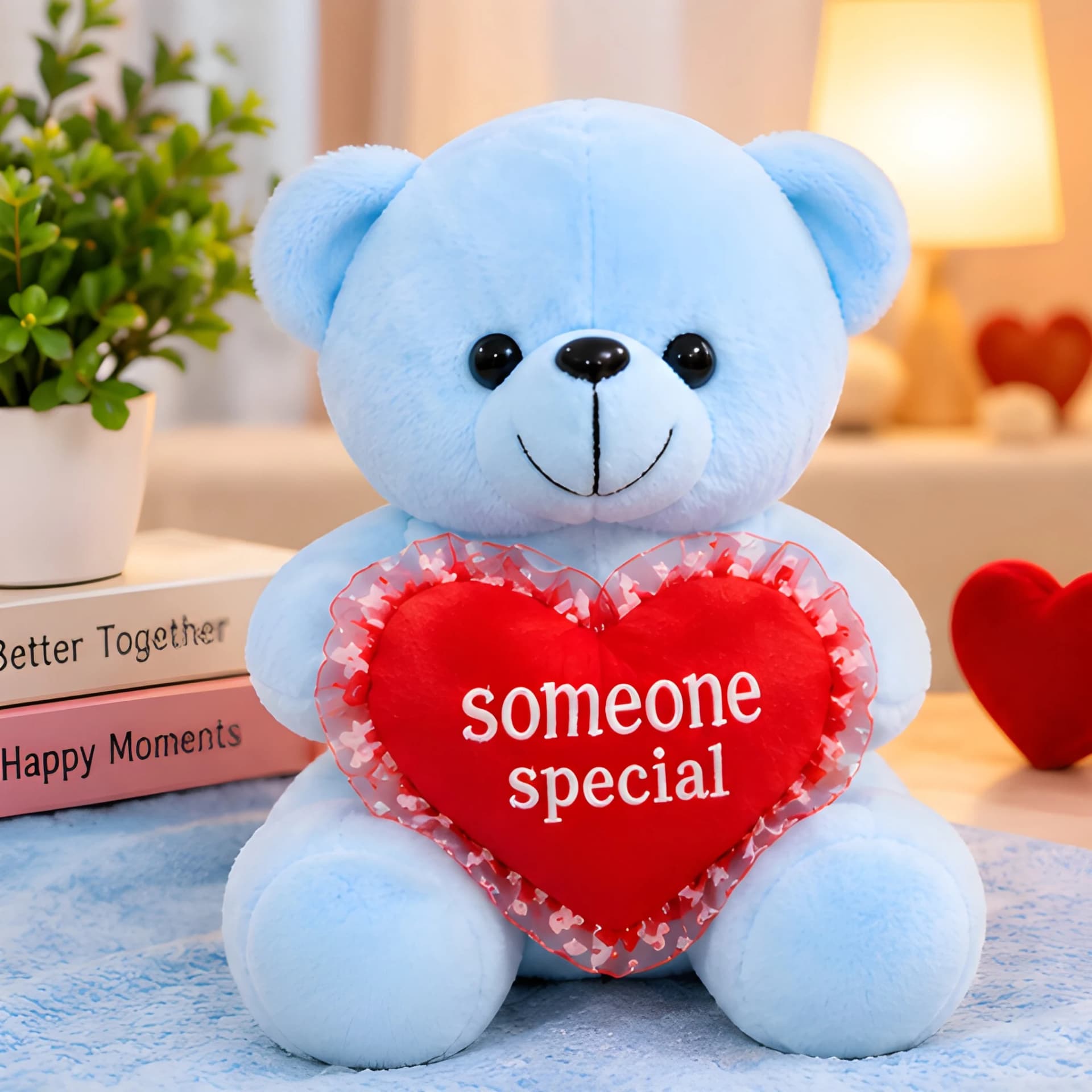 Heart Teddy Bear Soft Toy 18cm | Cute Plush Gift for Kids