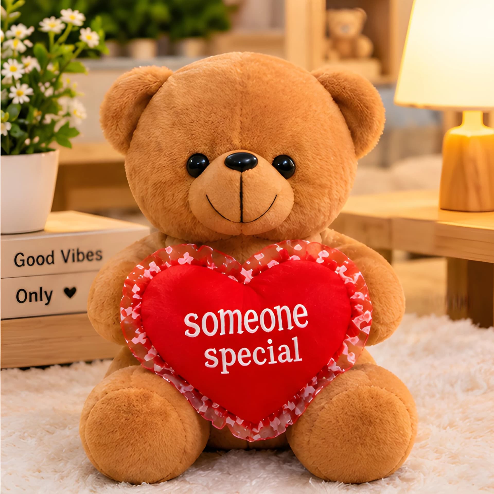 Heart Teddy Bear Soft Toy 18cm | Cute Plush Gift for Kids – soft toy for kids