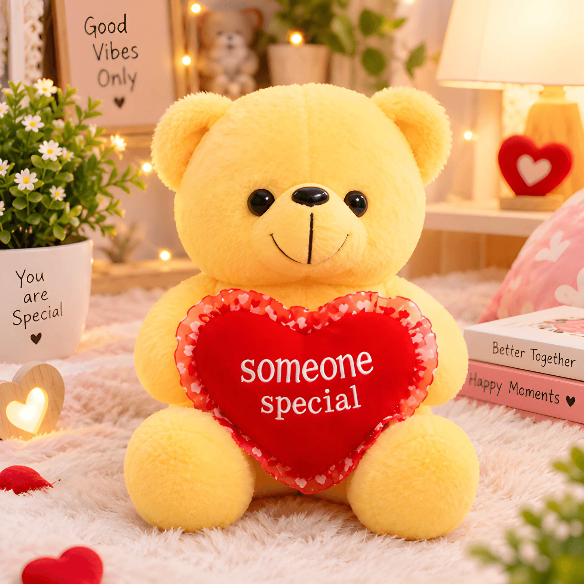 Heart Teddy Bear Soft Toy 18cm | Cute Plush Gift for Kids – someone special teddy