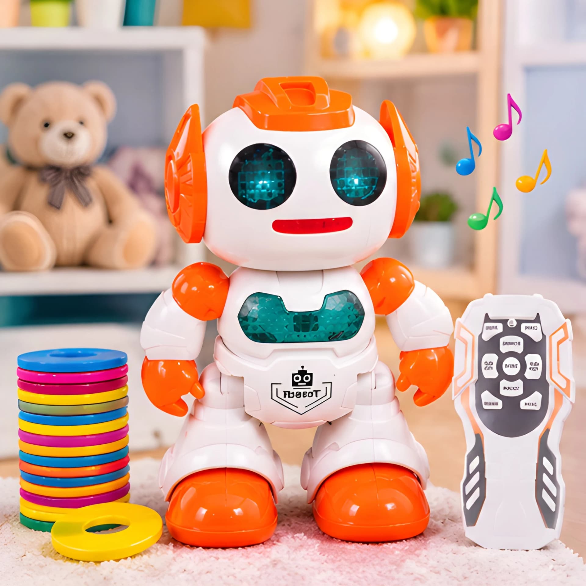 Robot Toy for Kids – Remote Control Robot with Launching Disc – view 2