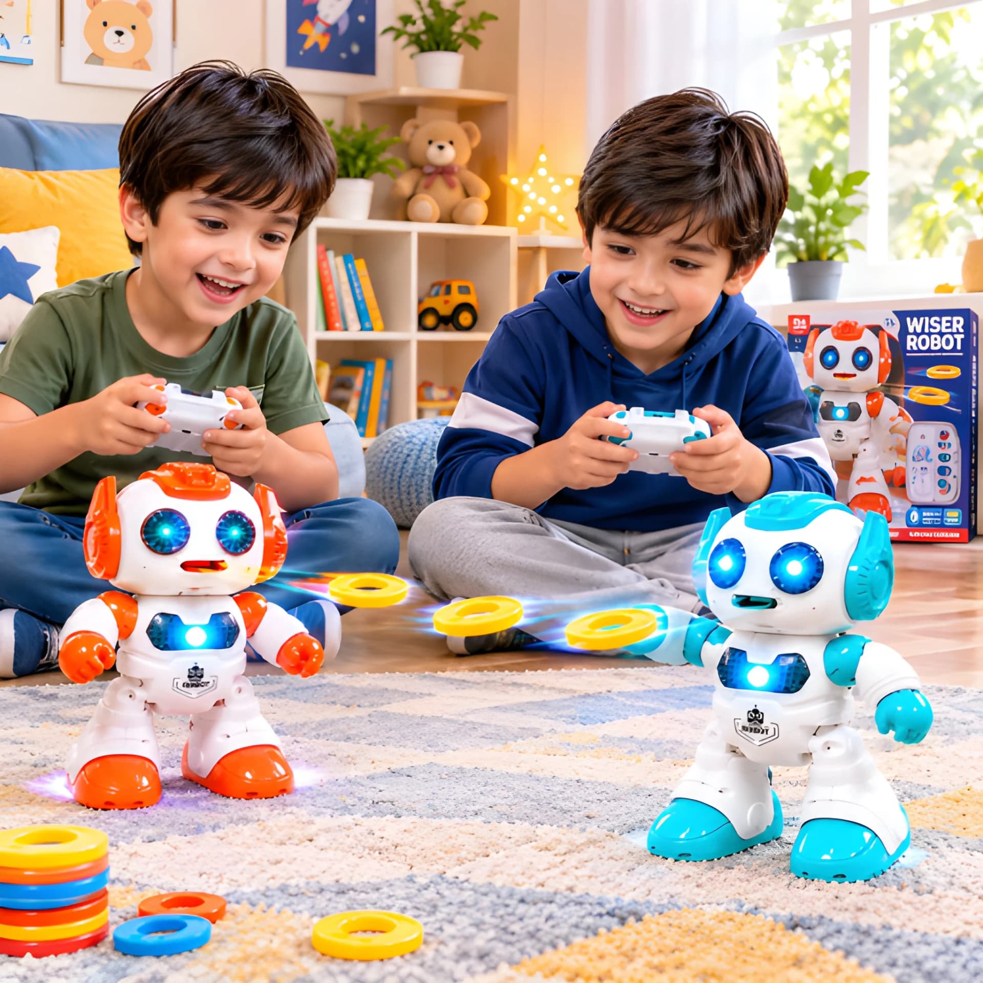 Robot Toy for Kids – Remote Control Robot with Launching Disc – launching disc robot