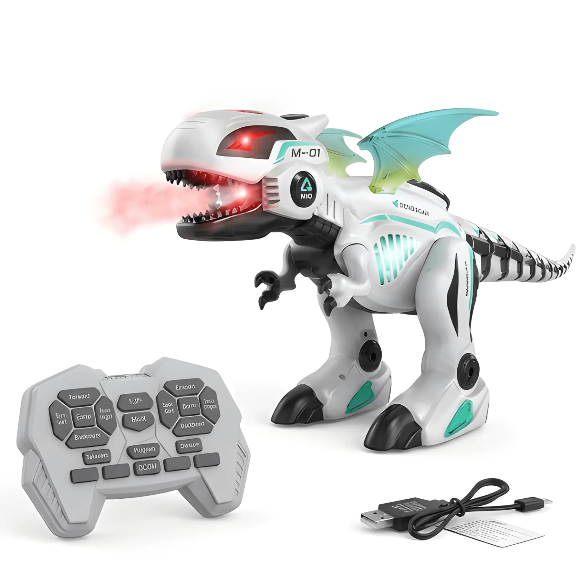 Remote Control Dinosaur Toy with Smoke Effect | Walking Dragon Dinosaur with Lights & Sound