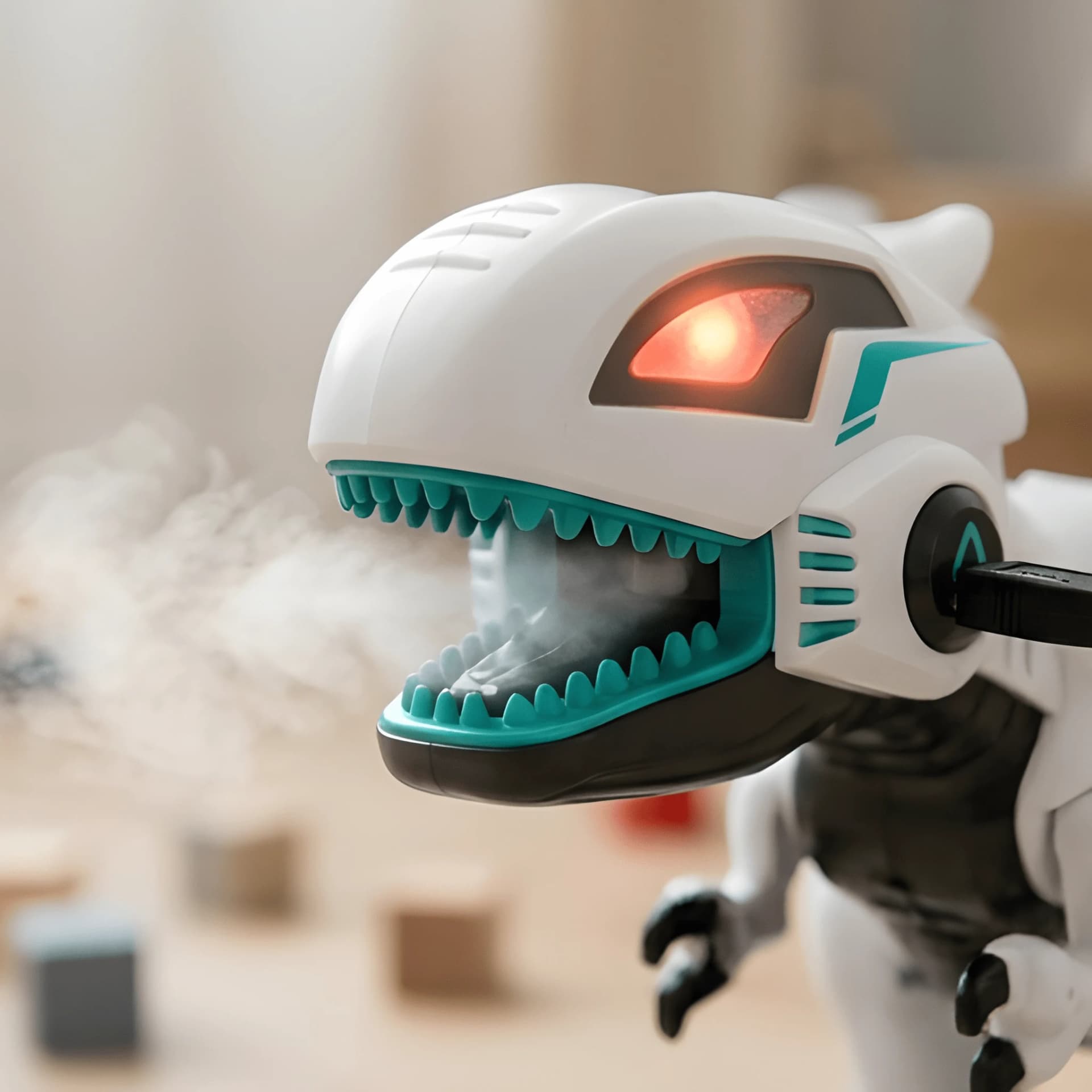 Remote Control Dinosaur Toy with Smoke Effect | Walking Dragon Dinosaur with Lights & Sound – view 3