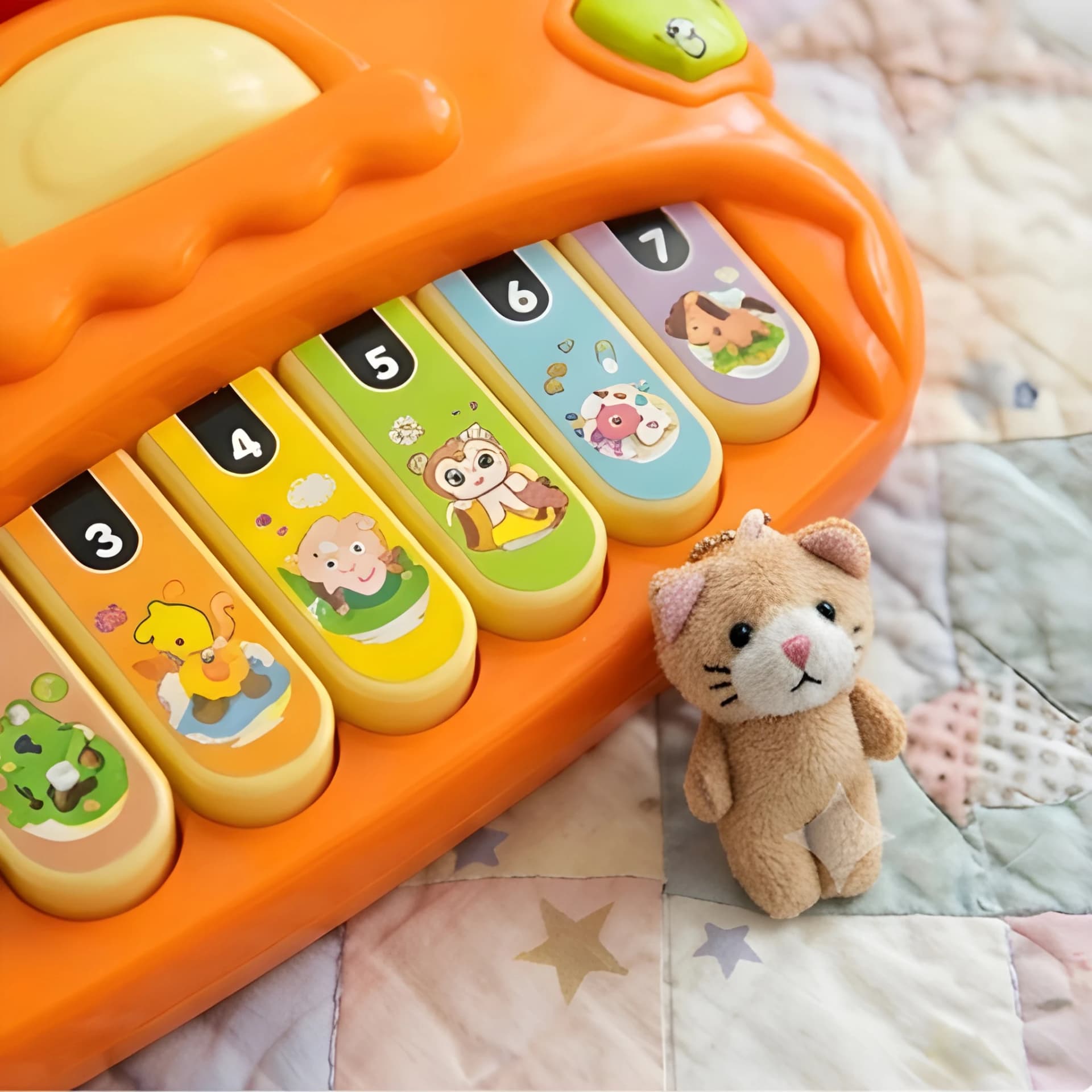Electric Piano Toy for Kids | Colourful Keyboard with Animal Sound & Light – electric animal piano