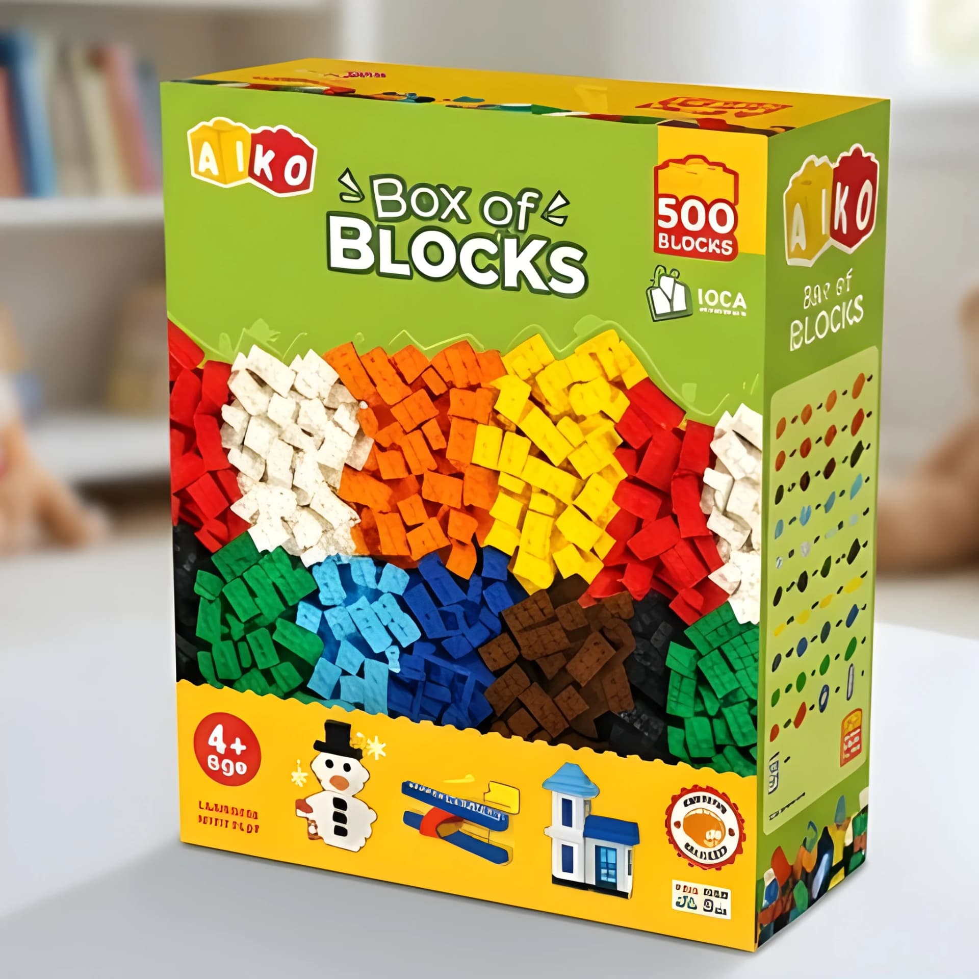 Building Blocks Set for Kids with Idea Book | Colourful Bricks – 500 Pieces
