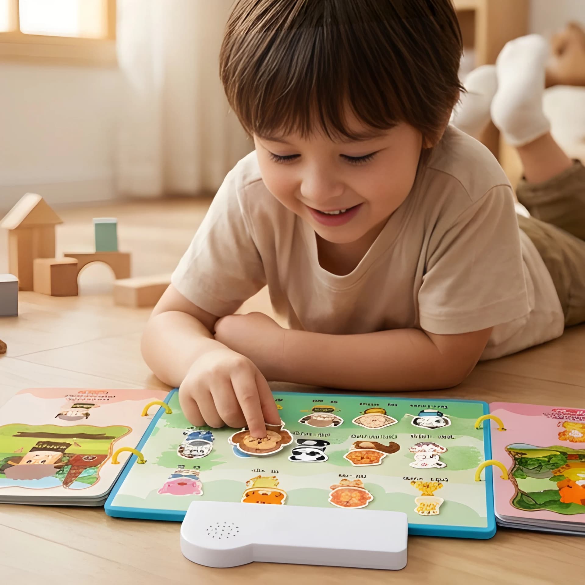 Animal Learning Book Toy for Kids with Sound & Drawing Board – point reading toy