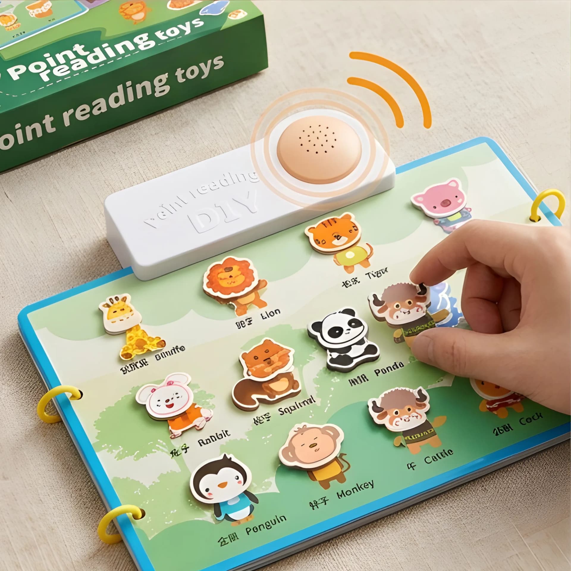 Animal Learning Book Toy for Kids with Sound & Drawing Board – early learning toy for toddlers