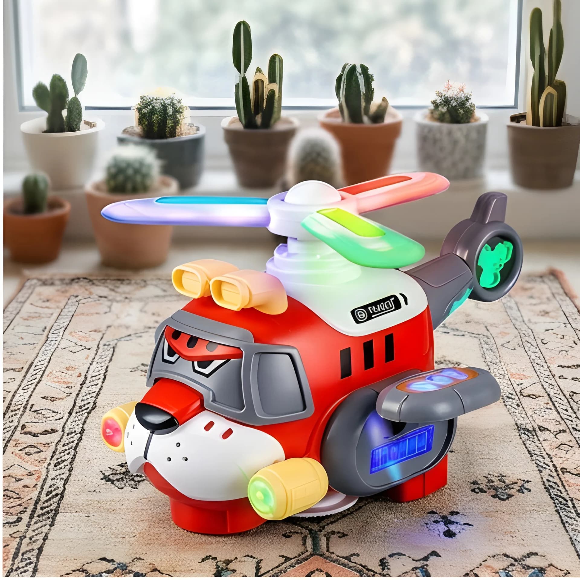 Helicopter Toy for Kids with Music, Lights & 360° Rotation