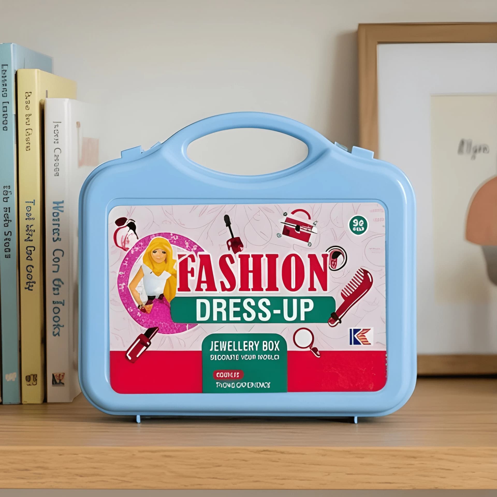 Fashion Dress-Up Beauty Case Toy for Girls with Hair Dryer