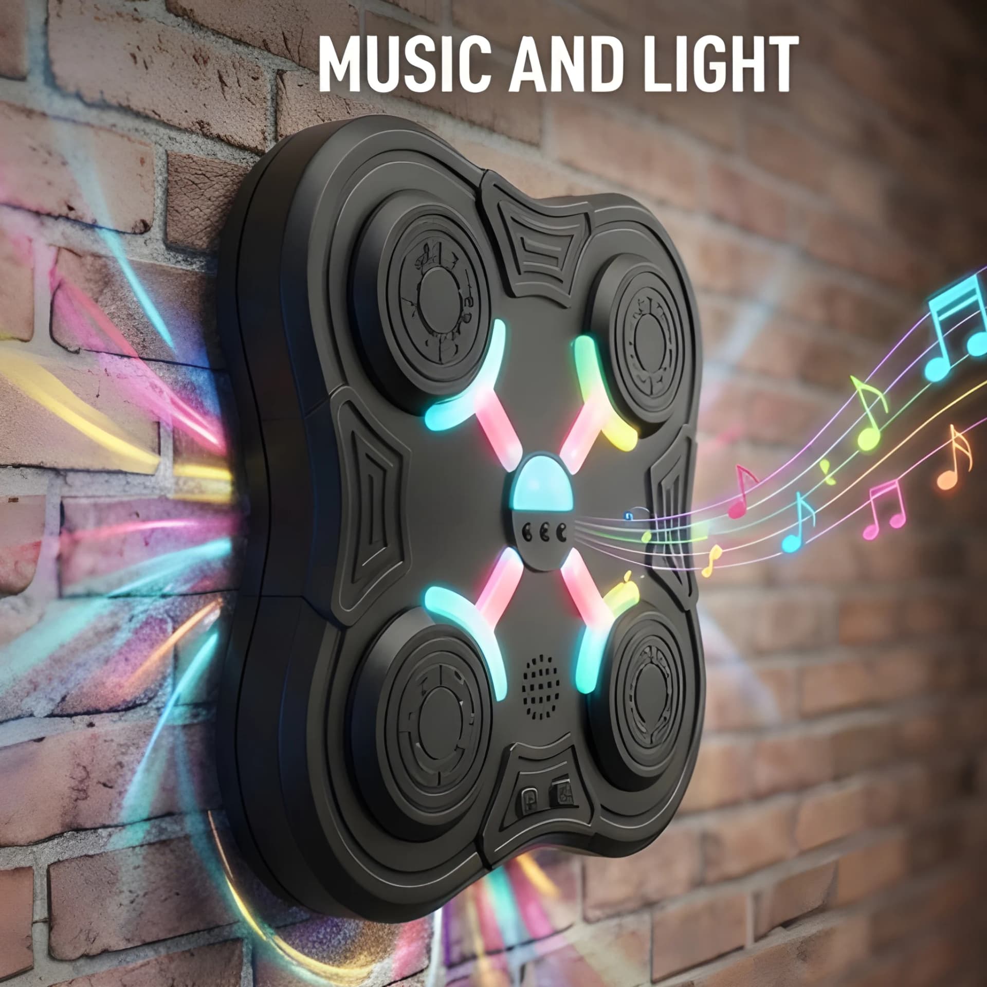 Smart Music Boxing Pad with Gloves – Wall Mounted Punching Target – music boxing target