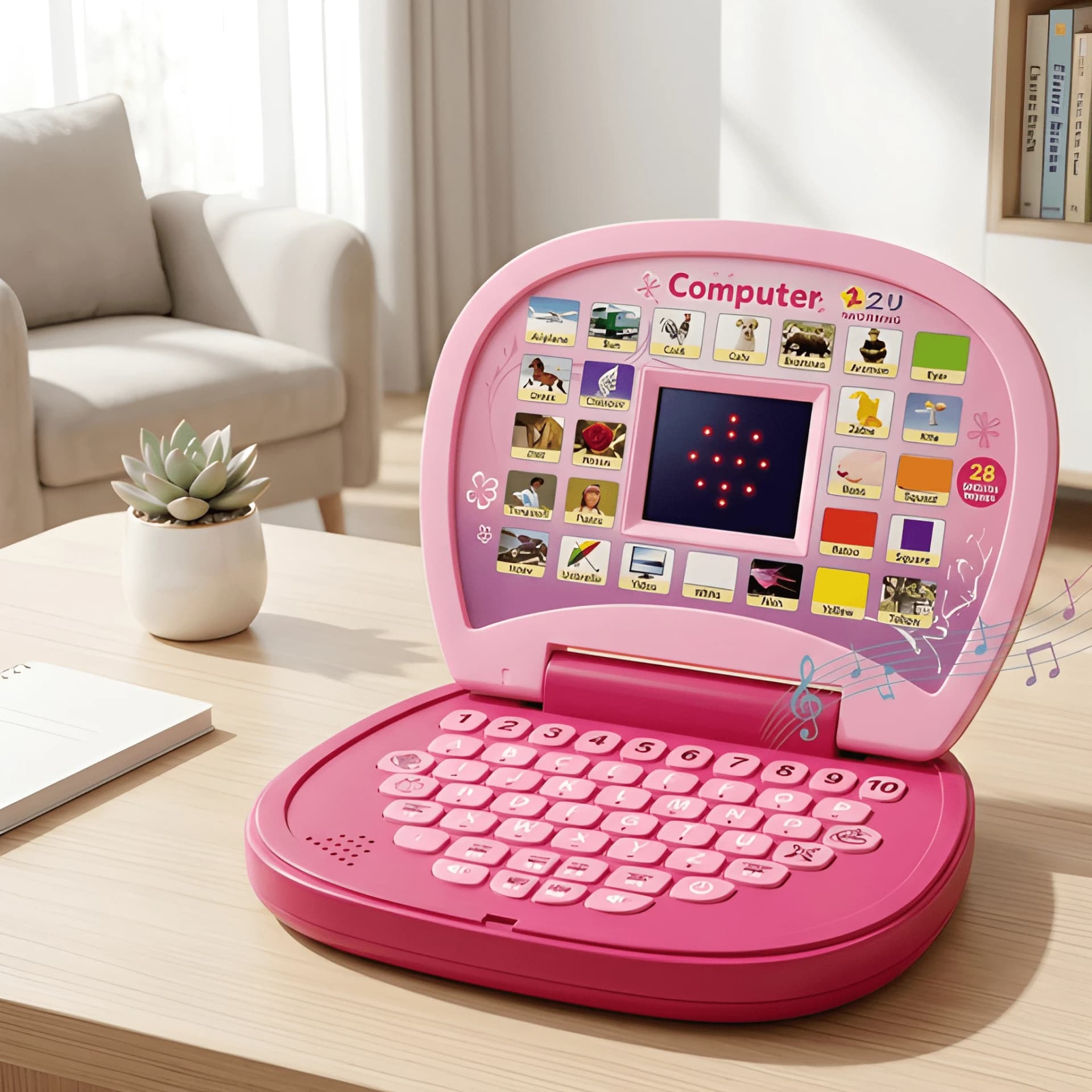 Kids Educational Laptop Toy – Learning Computer with LED Screen & Songs – toy laptop with sound