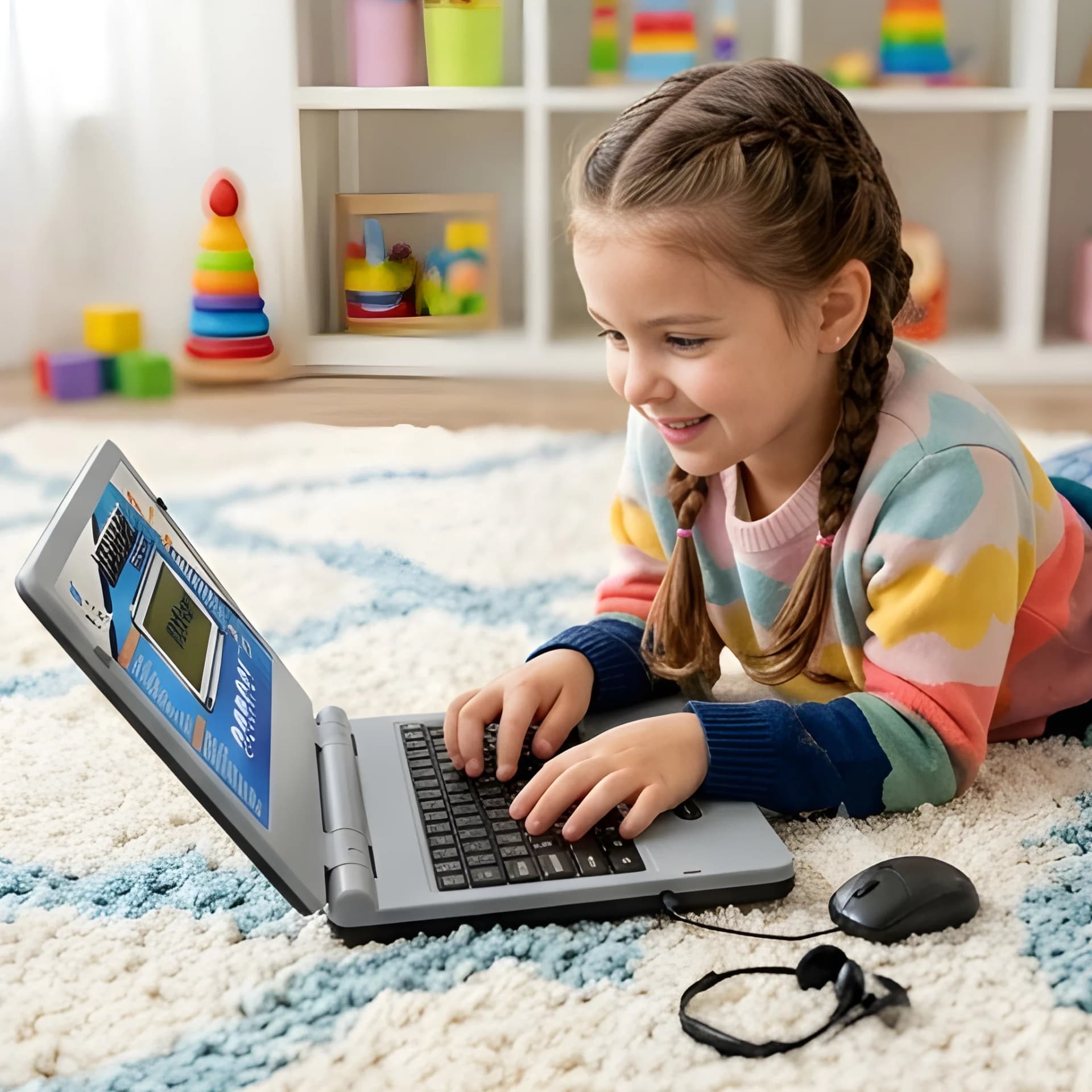 Kids Notebook Computer Toy with Mouse – learning computer toy