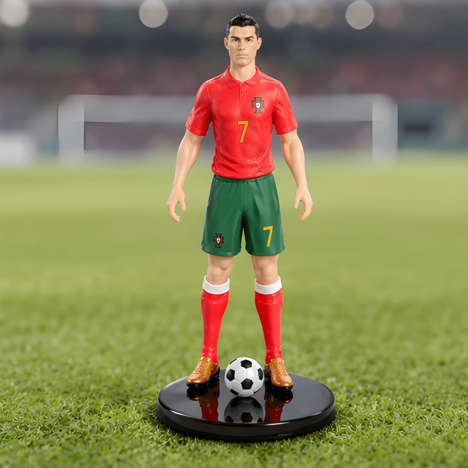Ronaldo Football Player Action Figure with Ball