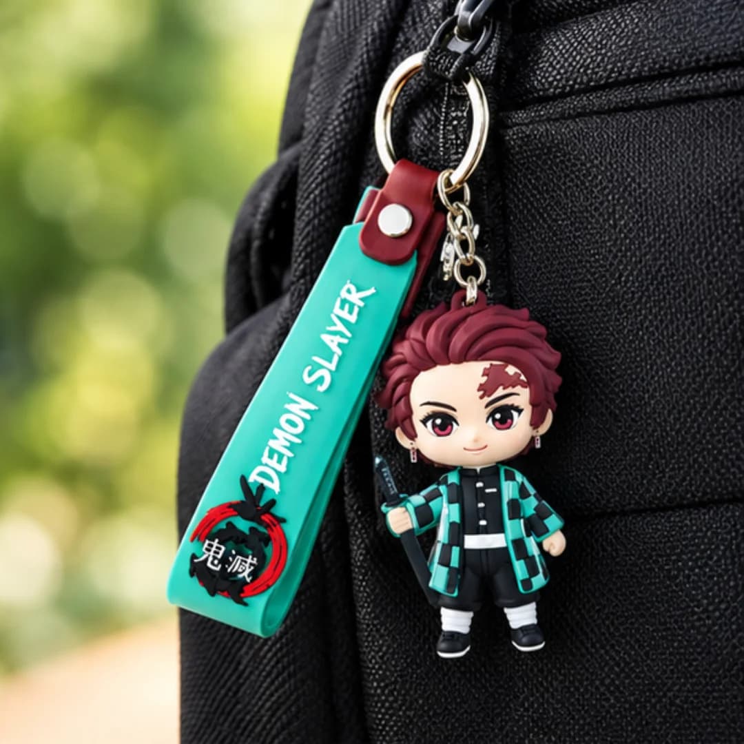 Tanjiro Demon Slayer 3D Silicone Keychain – demon slayer character accessories